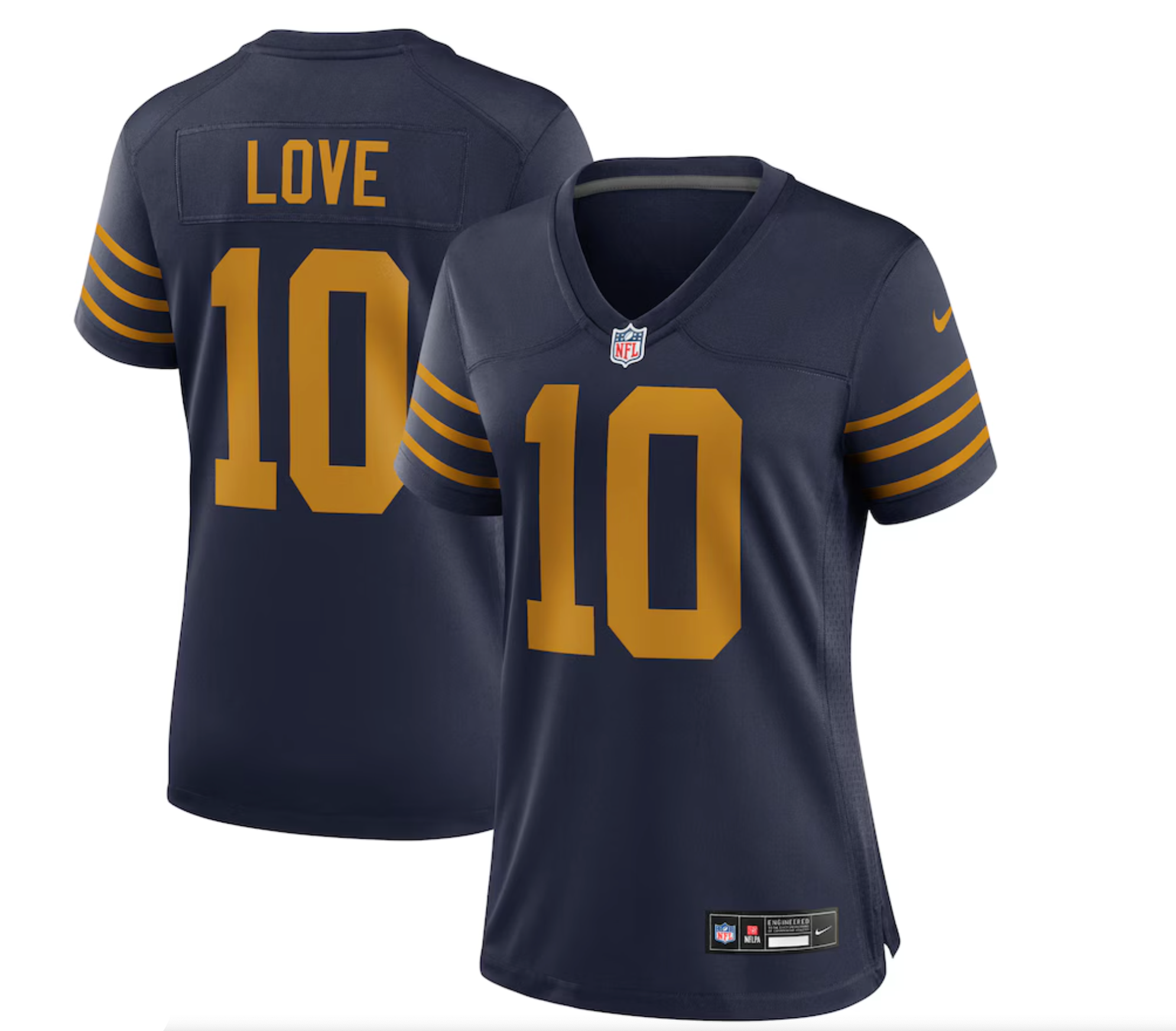 Women's Green Bay Packers Jordan Love Nike Navy The 1923 Classic Game Jersey