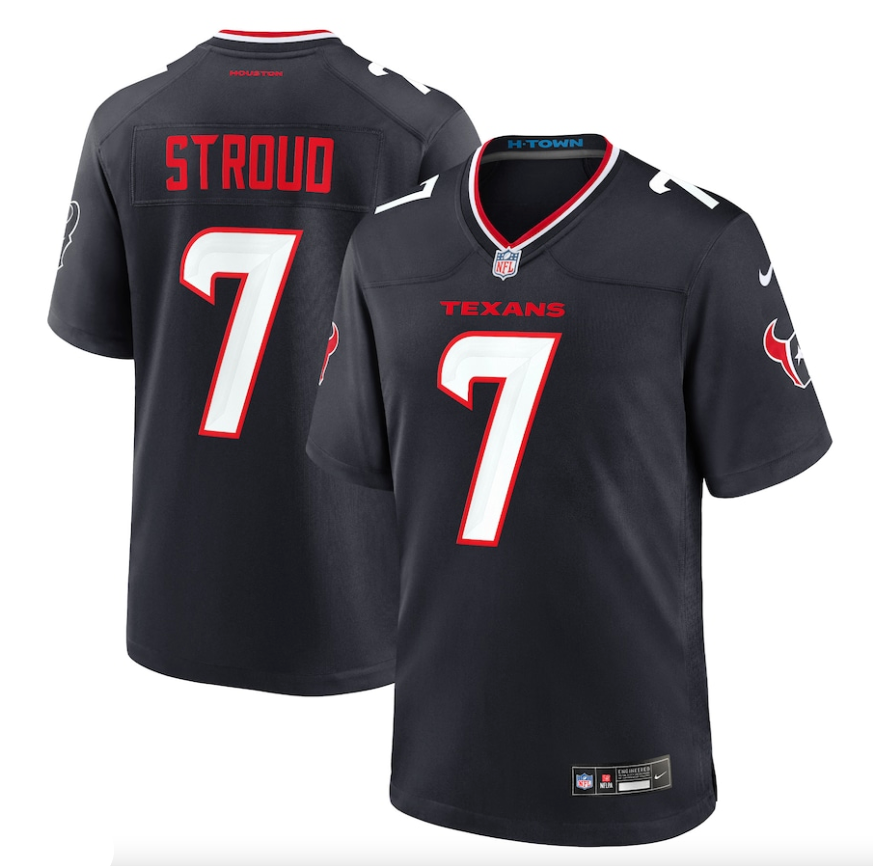 Men's Houston Texans C.J. Stroud Nike Navy Game Jersey