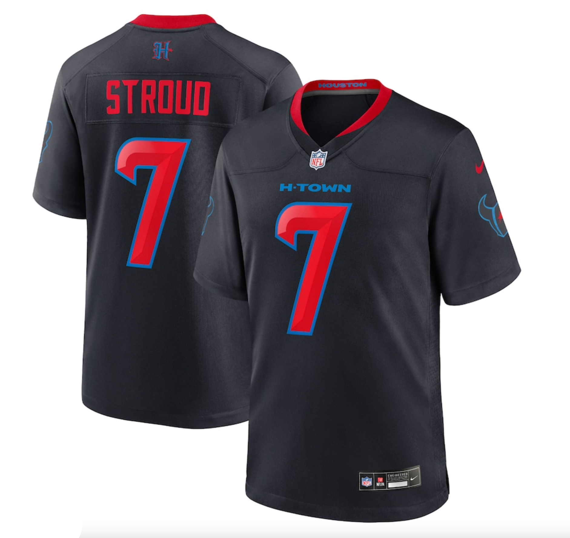 Men's Houston Texans C.J. Stroud Nike Navy 2nd Alternate Game Jersey