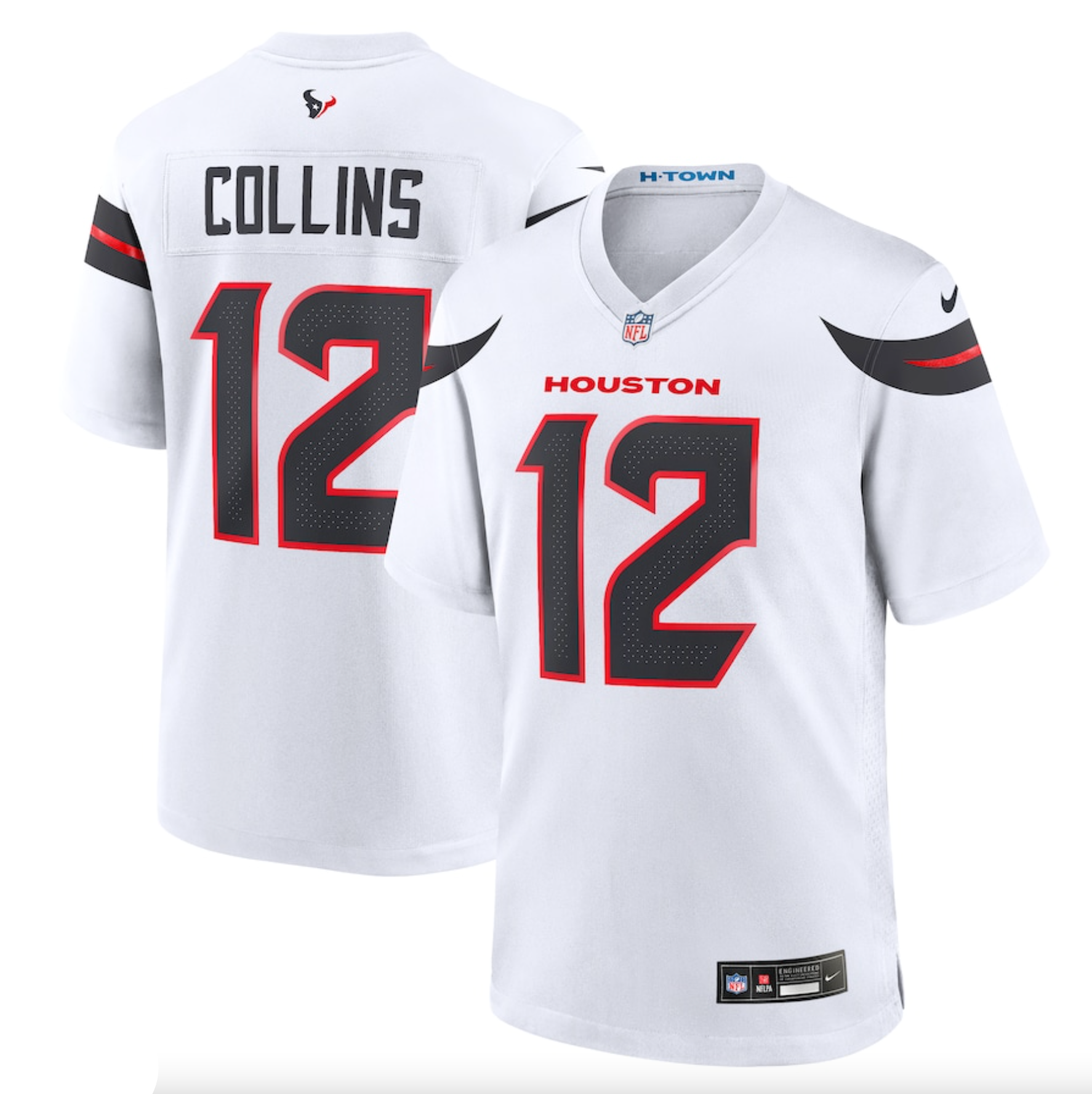 Men's Houston Texans Nico Collins Nike White Game Jersey