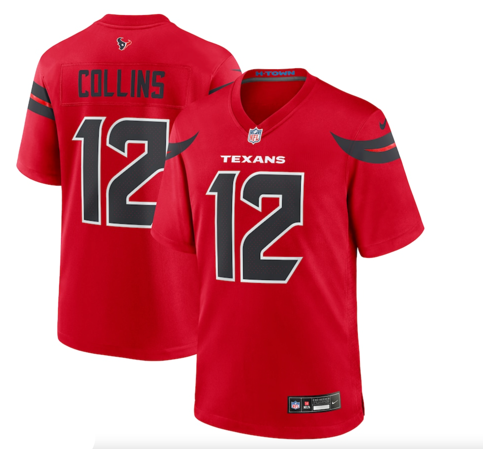 Men's Houston Texans Nico Collins Nike Red Alternate Game Jersey