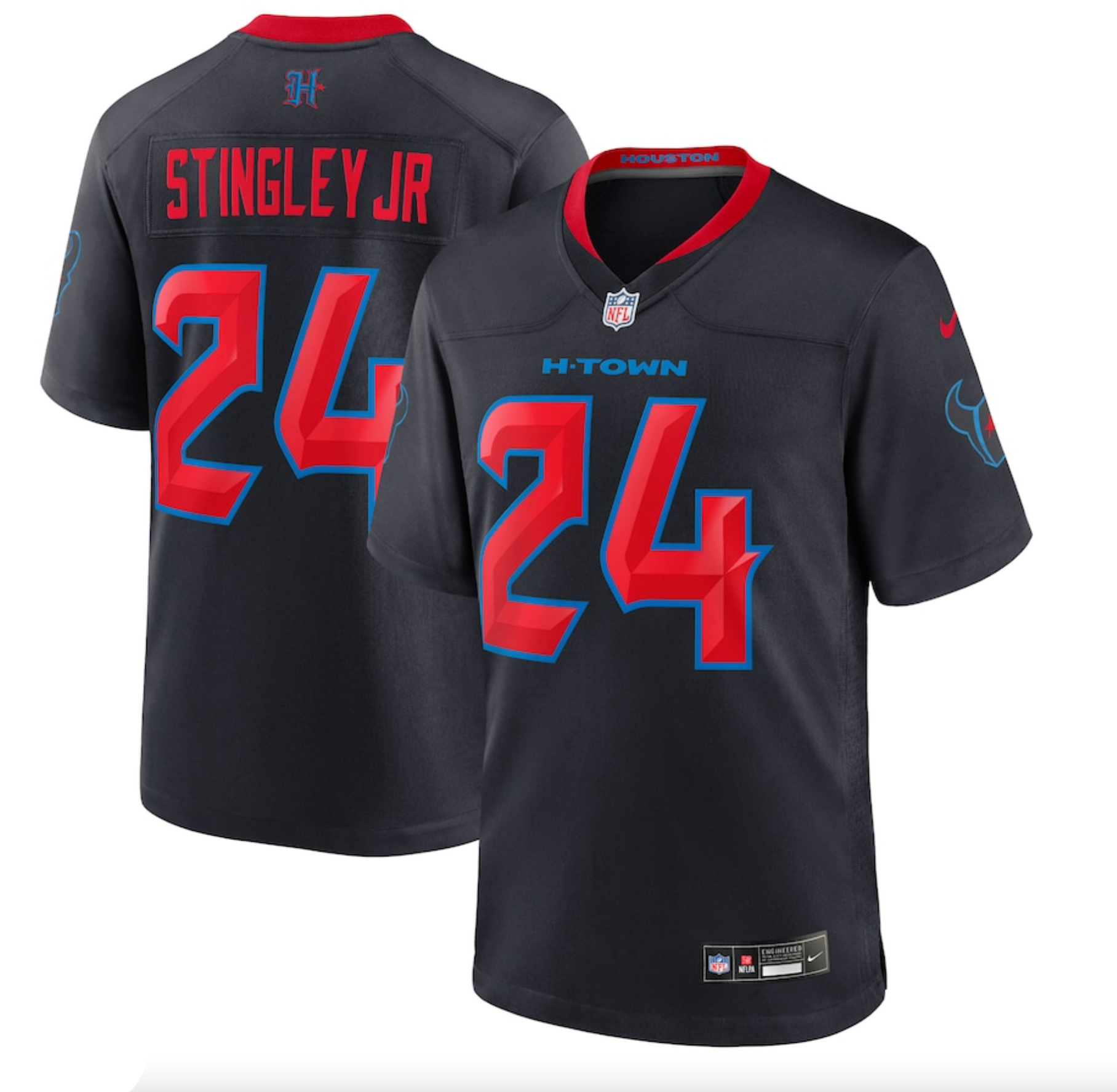 Men's Houston Texans Derek Stingley Jr. Nike Navy 2nd Alternate Game Jersey