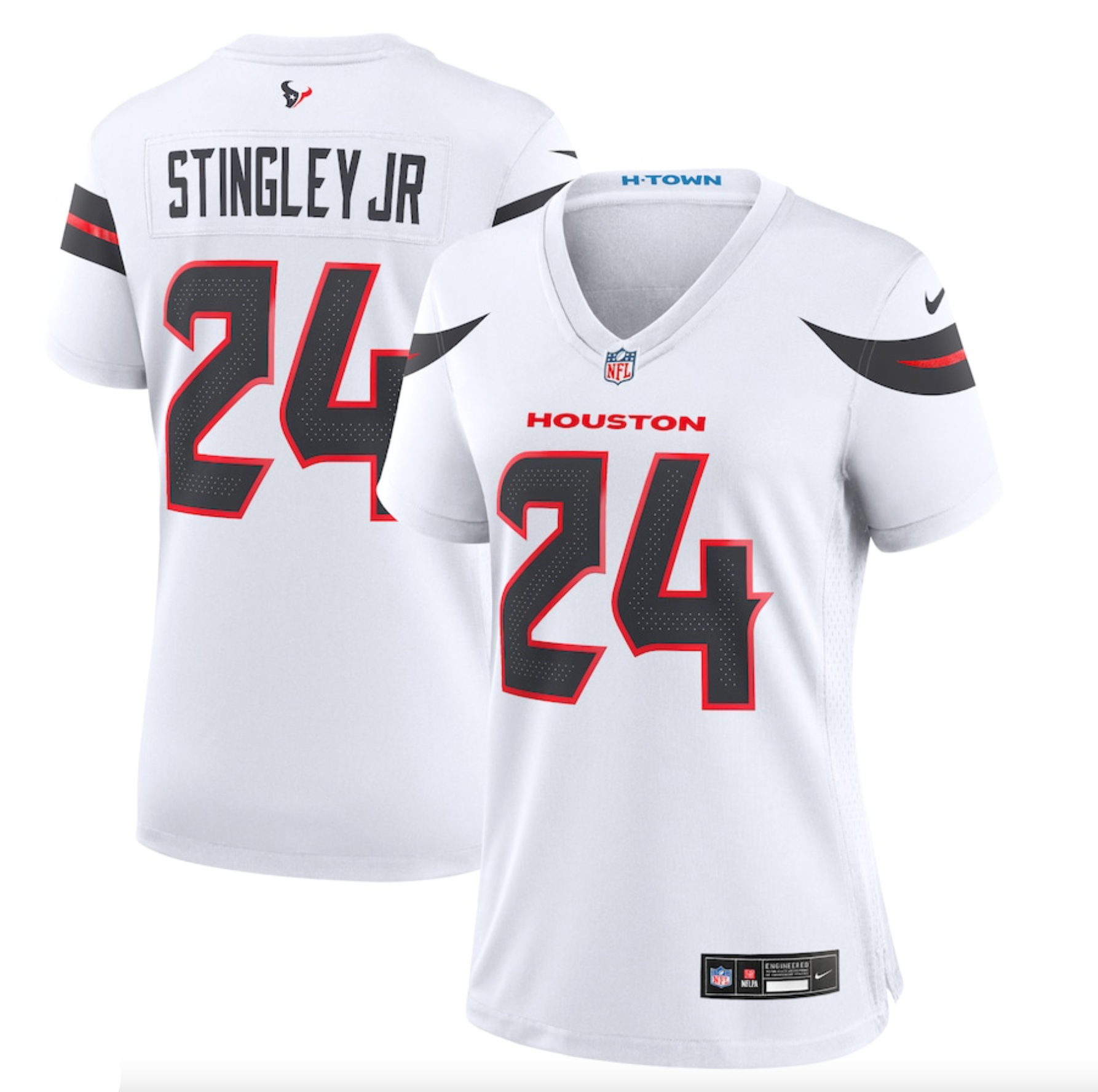 Women's Houston Texans Derek Stingley Jr. Nike White Game Jersey