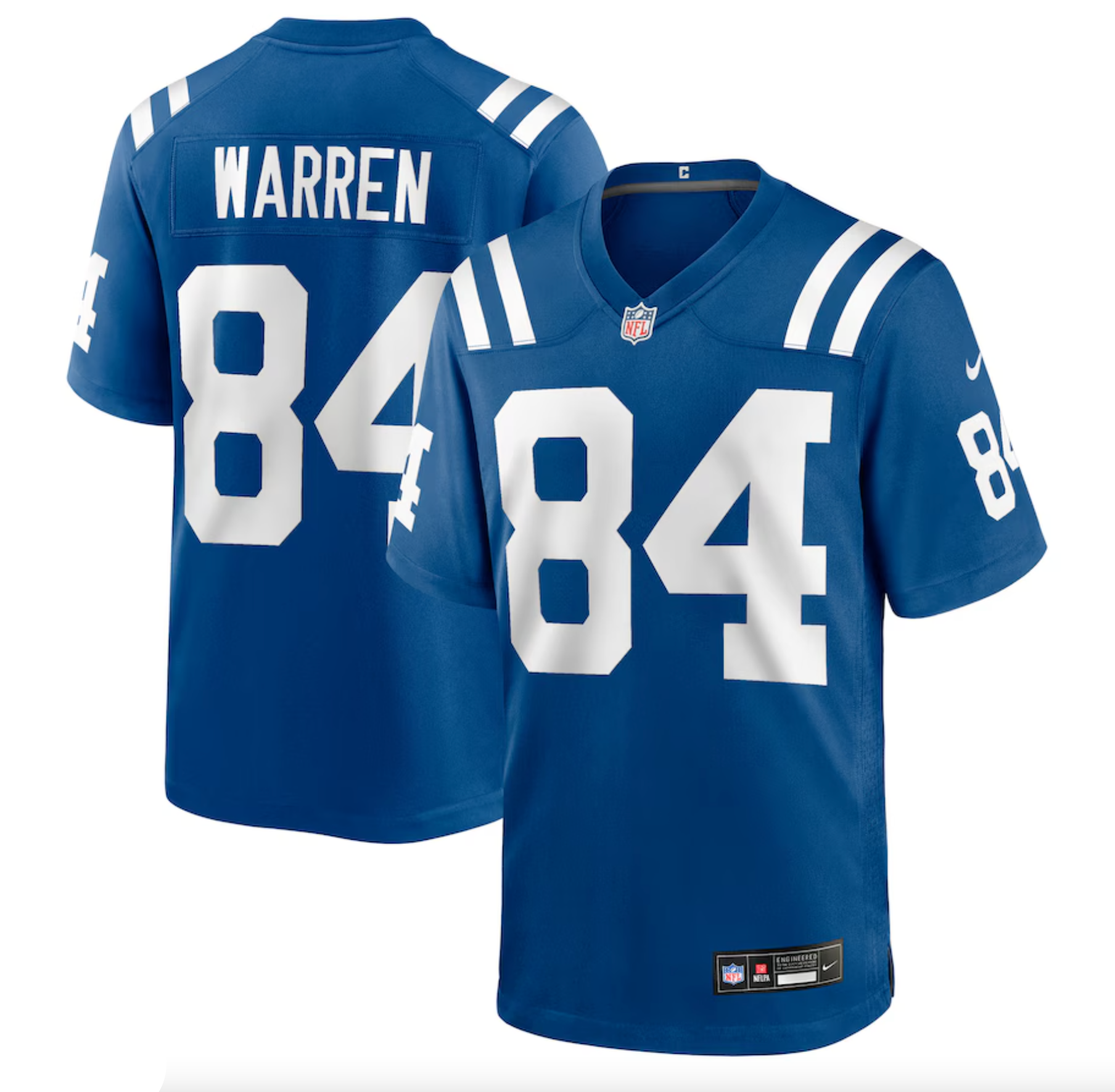 Men's Indianapolis Colts Tyler Warren Nike Royal 2025 NFL Draft First Round Pick Game Jersey