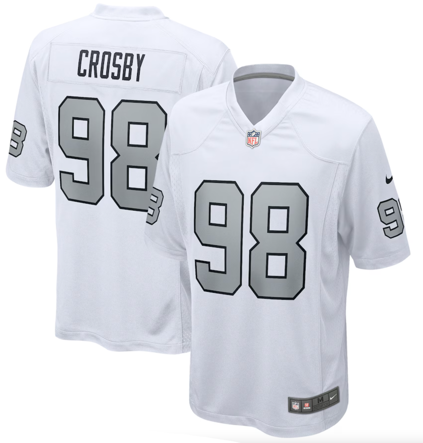 Men's Las Vegas Raiders Maxx Crosby Nike White Alternate Game Jersey