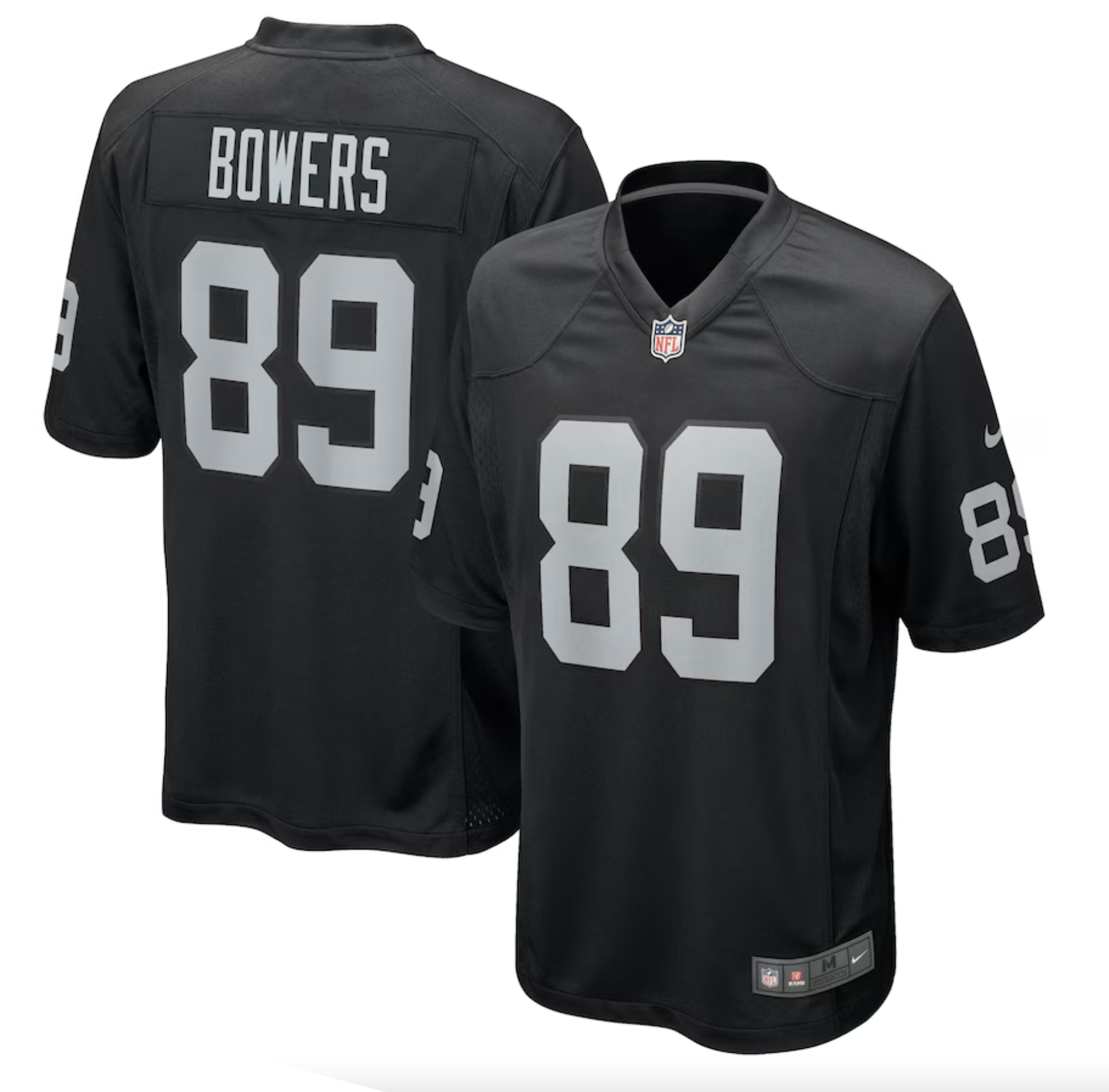 Men's Las Vegas Raiders Brock Bowers Nike Black Player Game Jersey