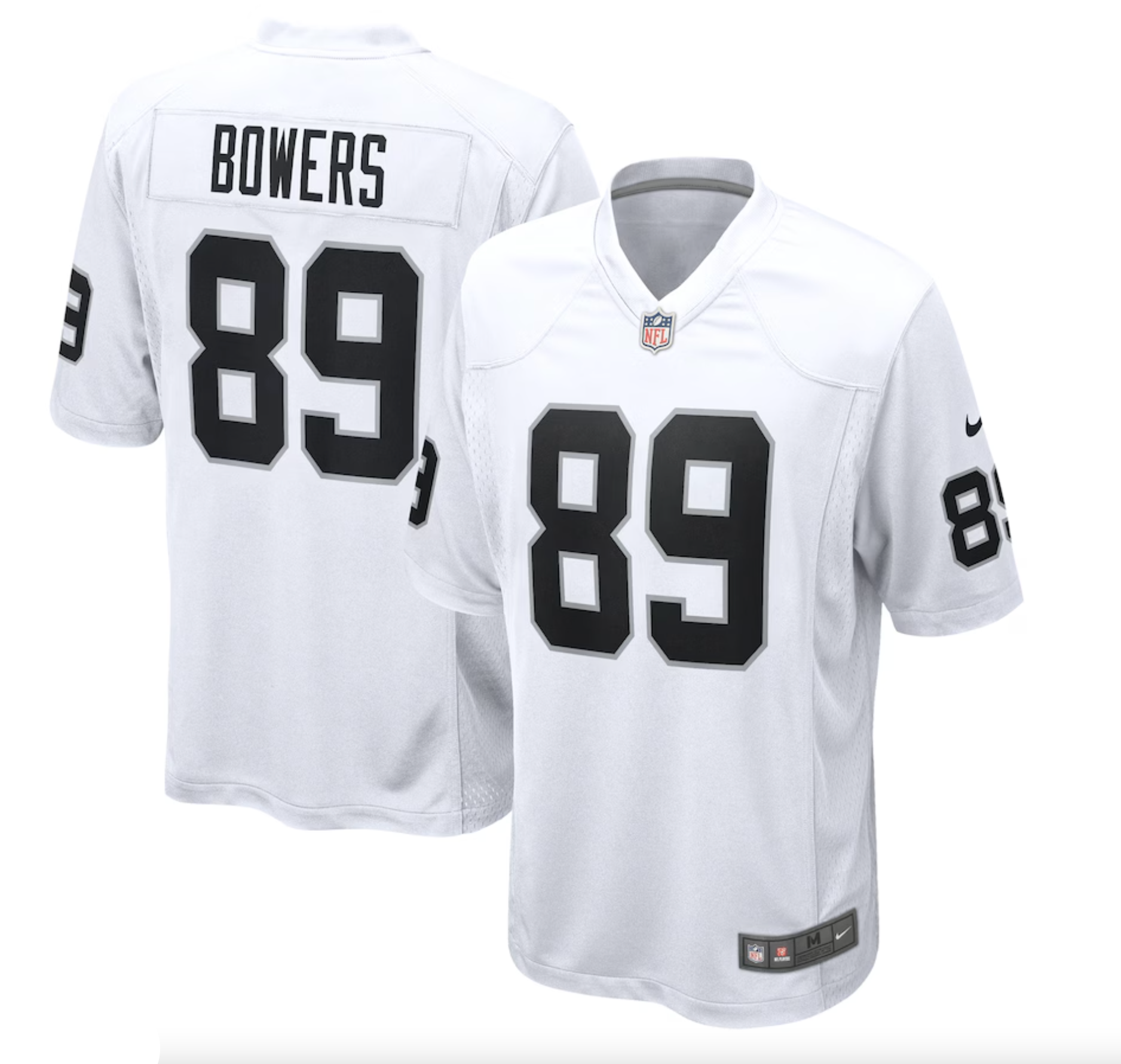 Men's Las Vegas Raiders Brock Bowers Nike White Game Jersey