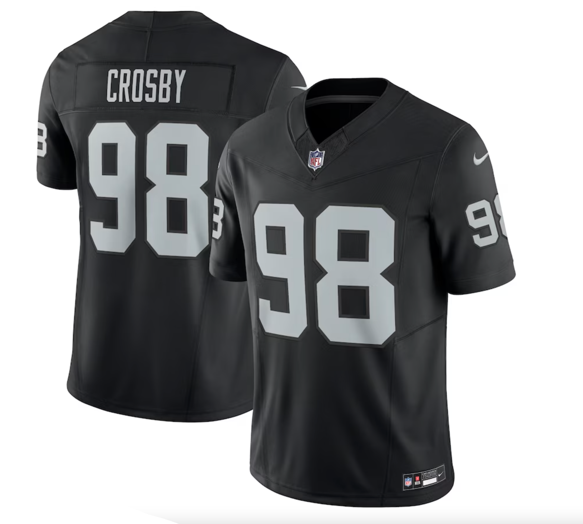 Men's Las Vegas Raiders Maxx Crosby Nike Black Vapor F.U.S.E. Limited Jersey