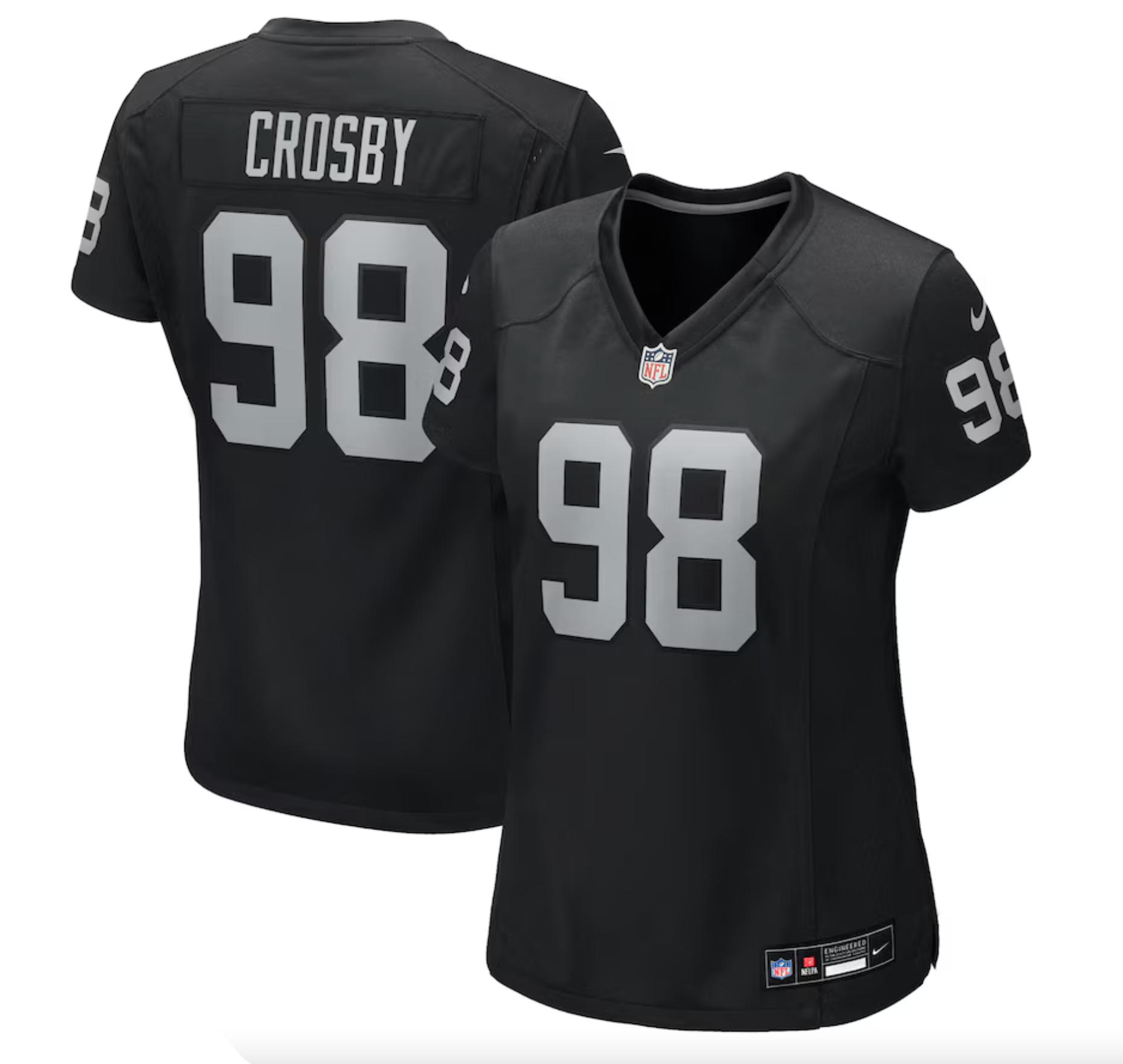 Women's Nike Maxx Crosby Black Las Vegas Raiders Jersey