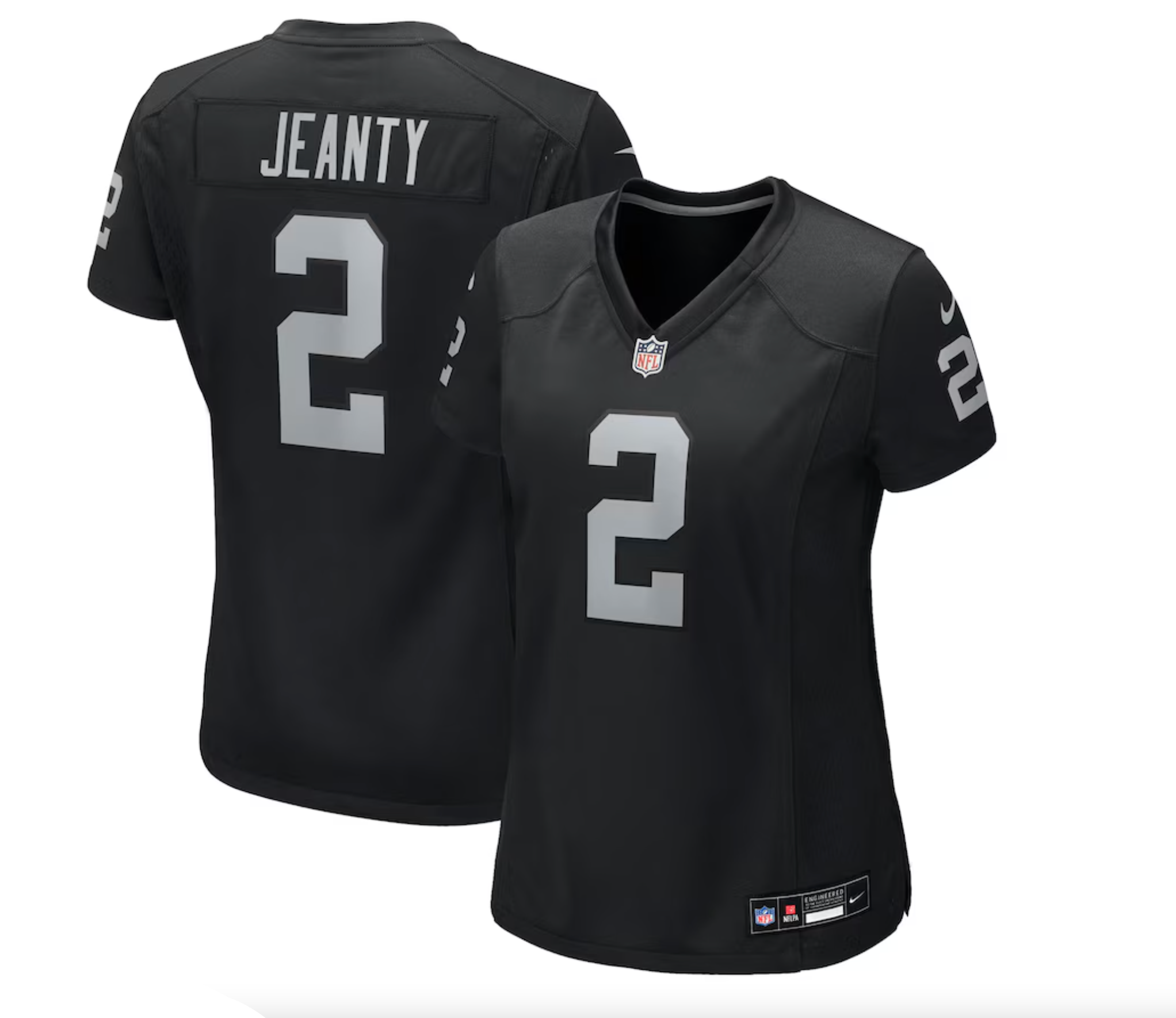 Women's Las Vegas Raiders Ashton Jeanty Nike Black 2025 NFL Draft First Round Pick Team Game Jersey