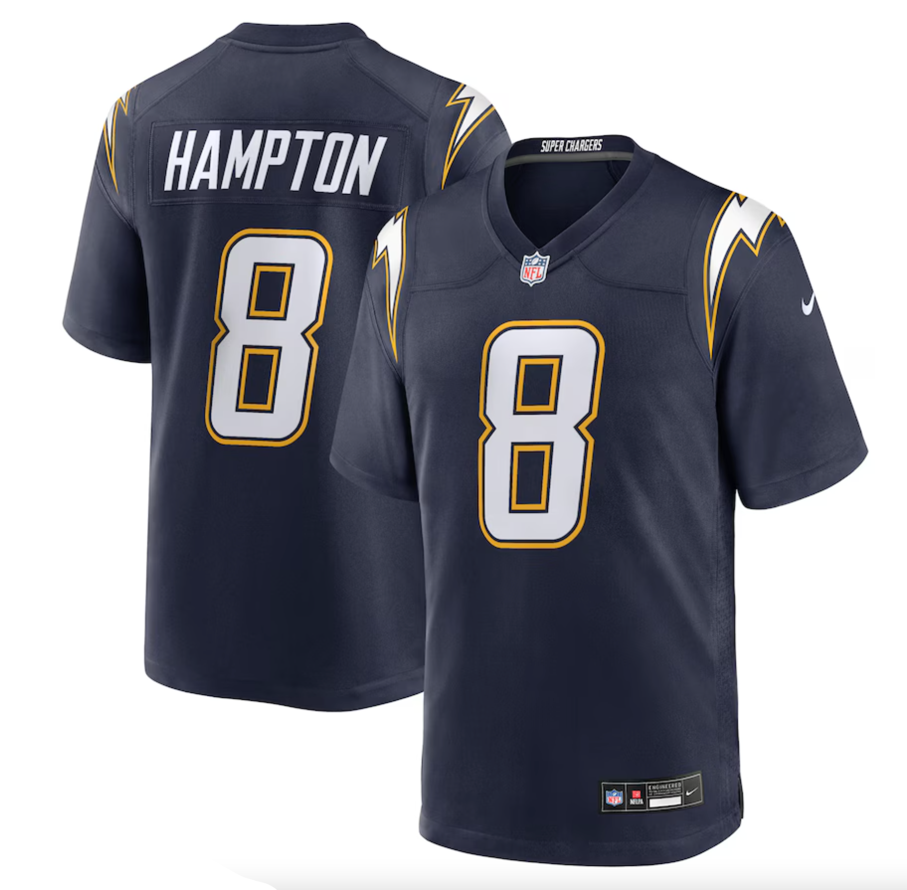 Men's Los Angeles Chargers Omarion Hampton Nike Navy Alternate Super Chargers Game Player Jersey