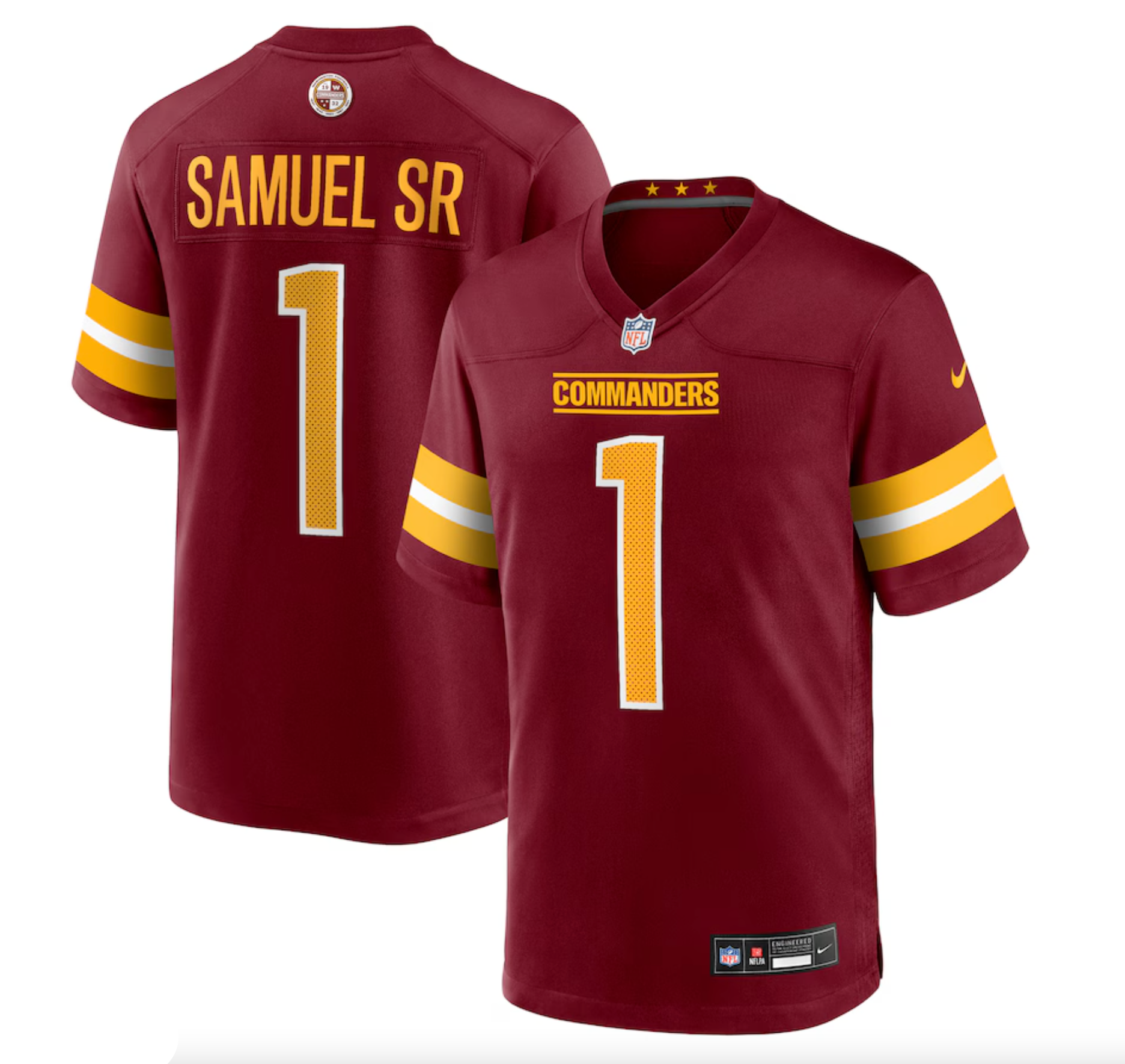 Men's Washington Commanders Deebo Samuel Sr Nike Burgundy Game Player Jersey