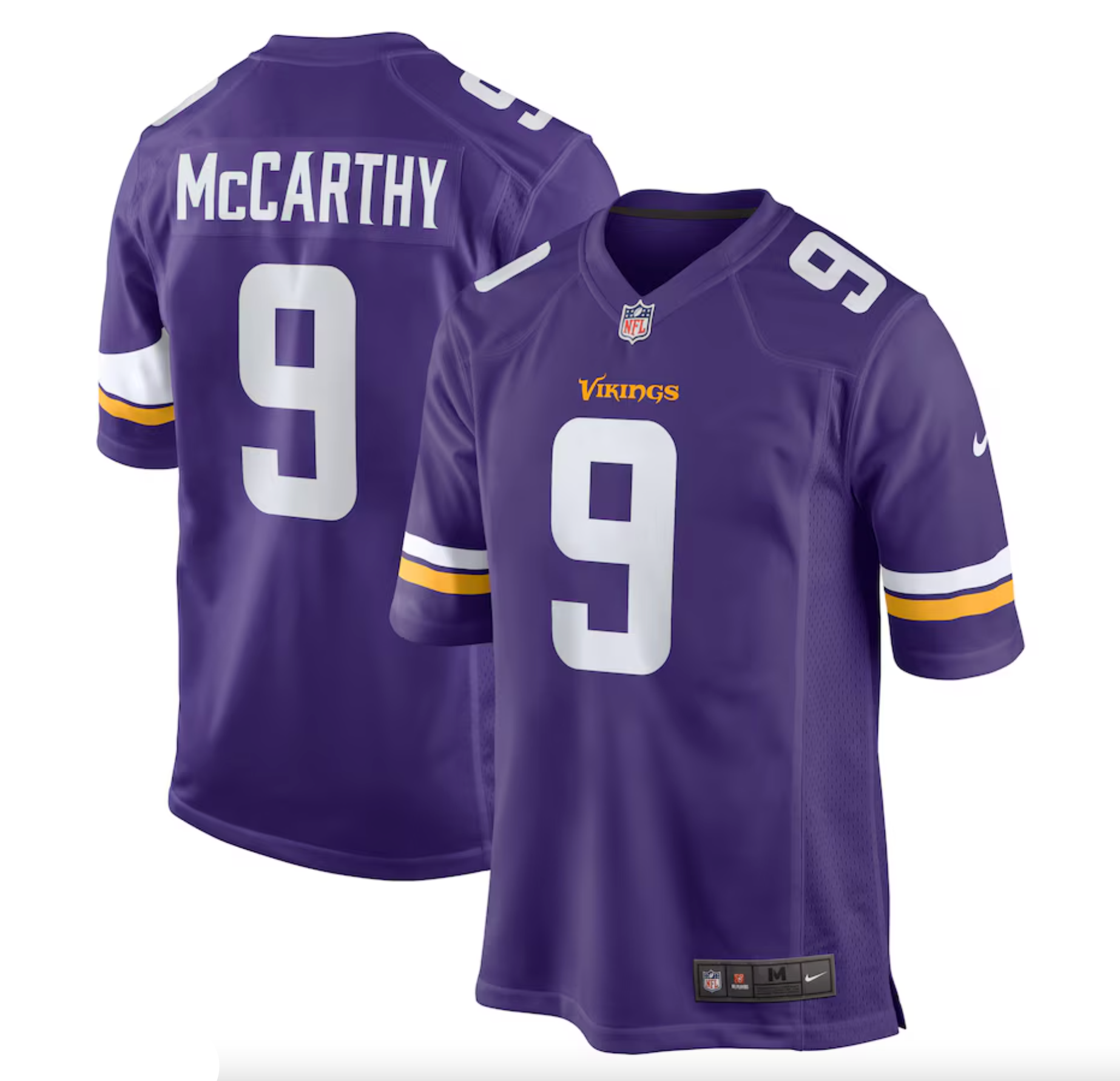 Men's Minnesota Vikings J.J. McCarthy Nike Purple Player Game Jersey