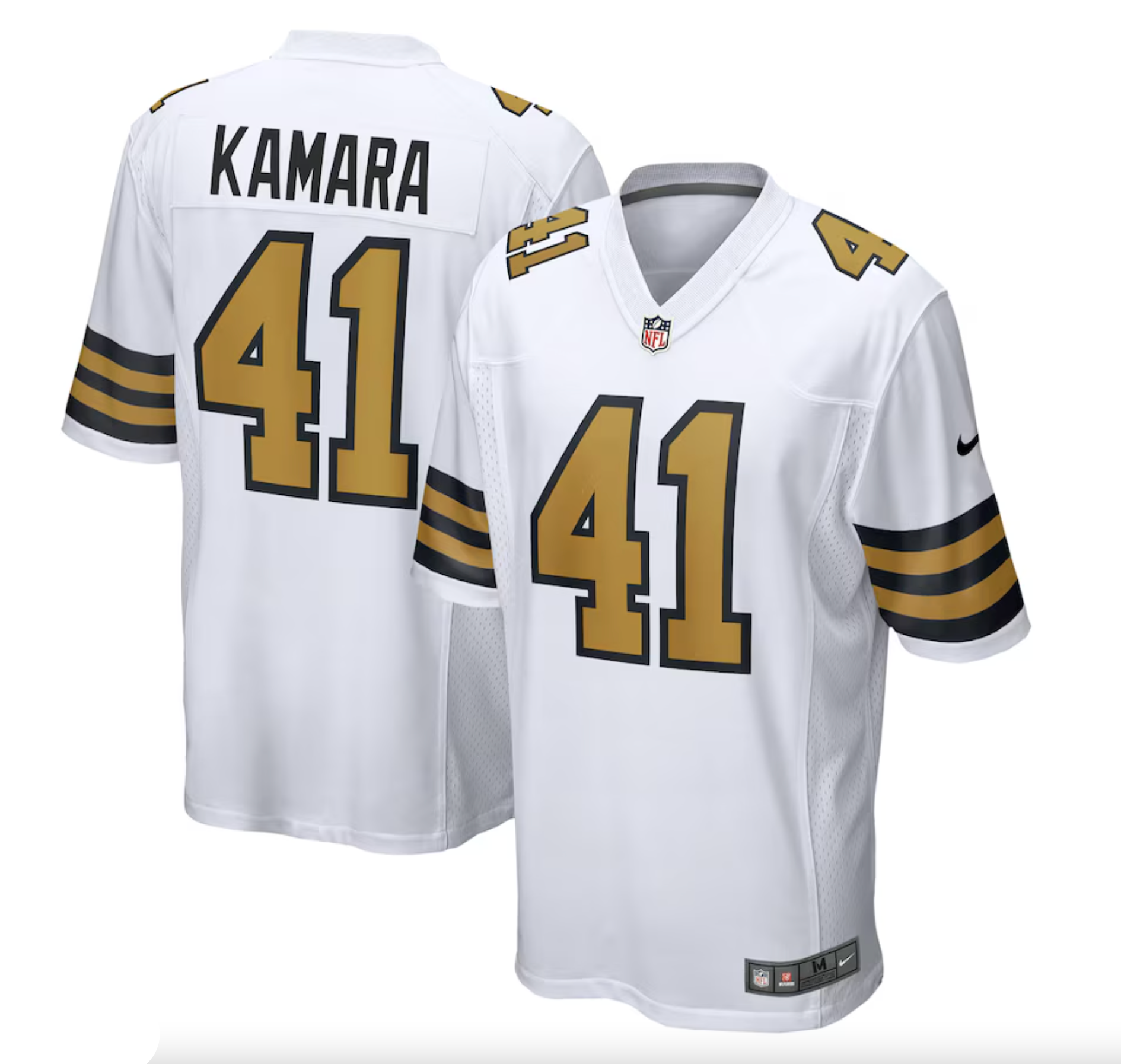 Men's New Orleans Saints Alvin Kamara Nike White Alternate Game Jersey