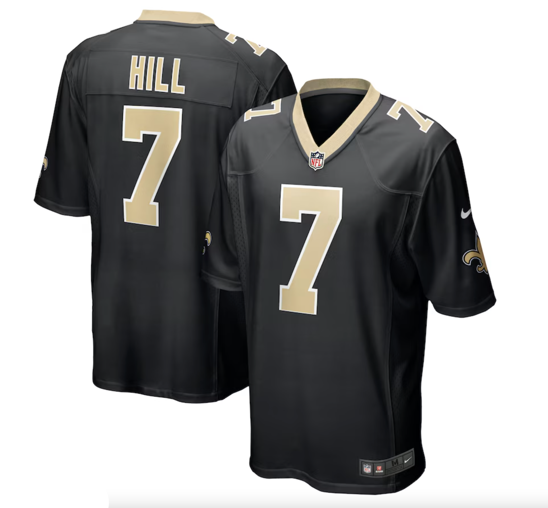 Men's New Orleans Saints Taysom Hill Nike Black Game Jersey