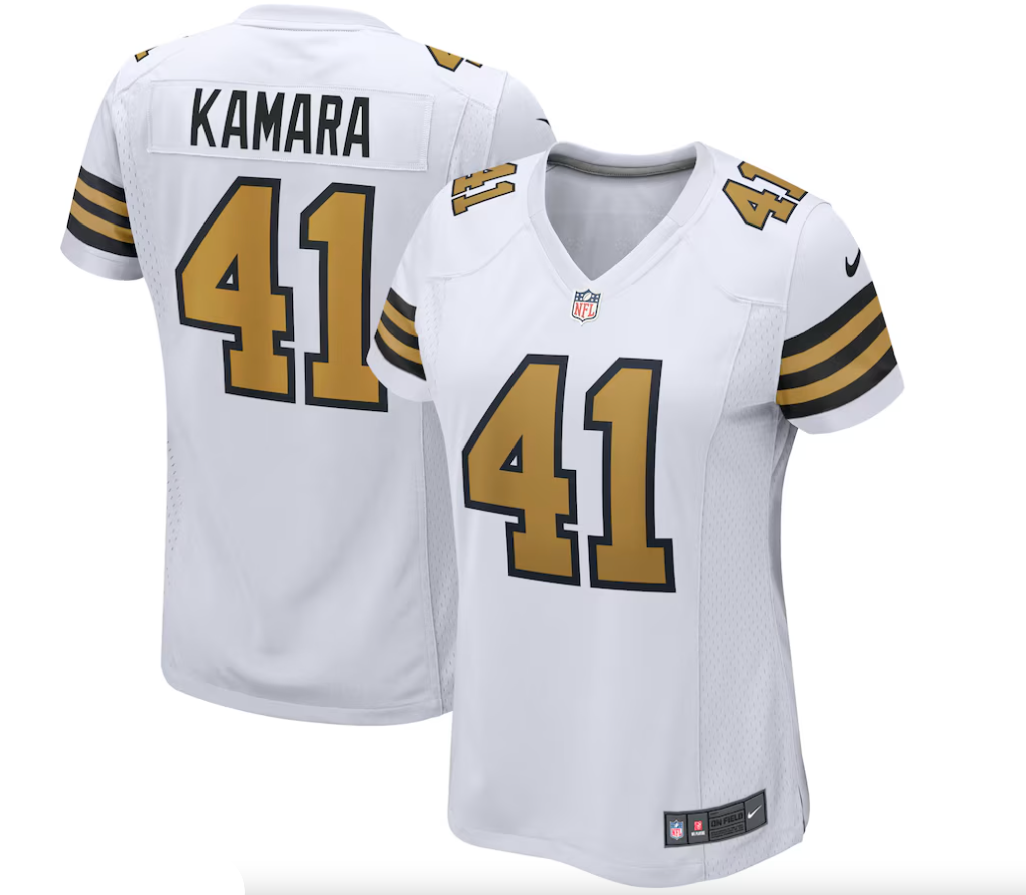 Women's New Orleans Saints Alvin Kamara Nike White Alternate Game Player Jersey