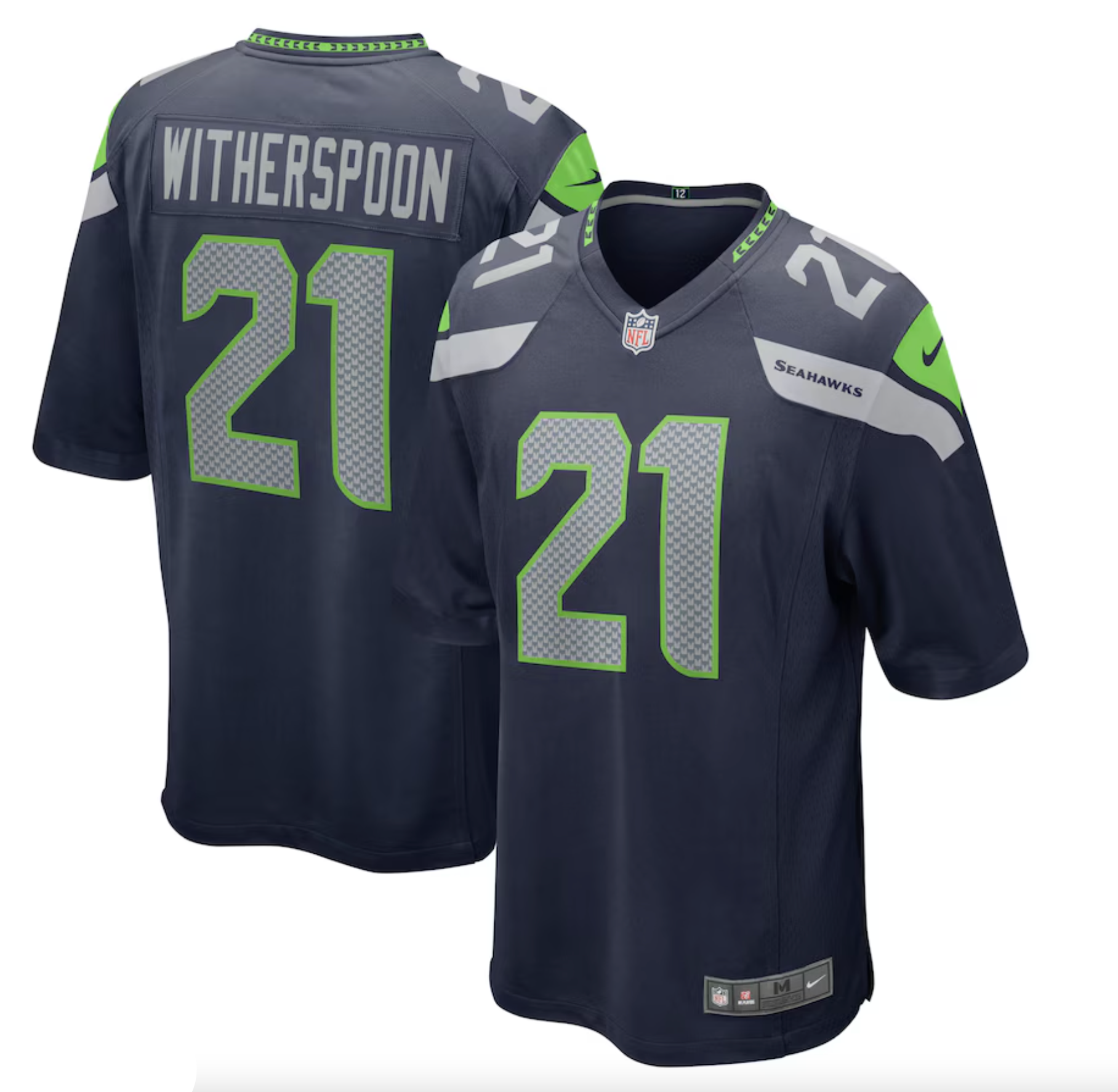 Men's Seattle Seahawks Devon Witherspoon Nike College Navy Game Jersey