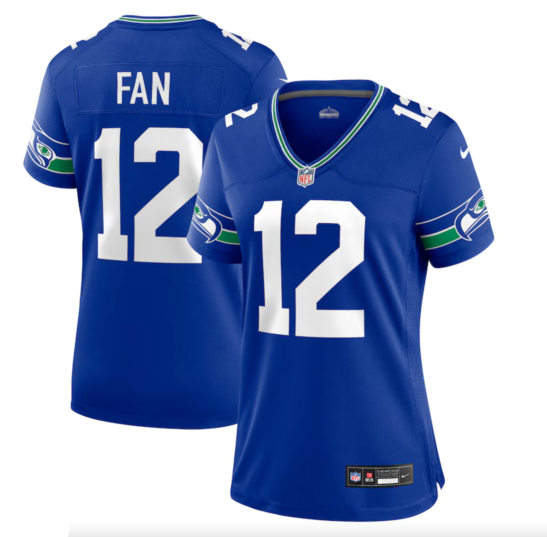 Women's Seattle Seahawks 12s Nike Royal Player Jersey