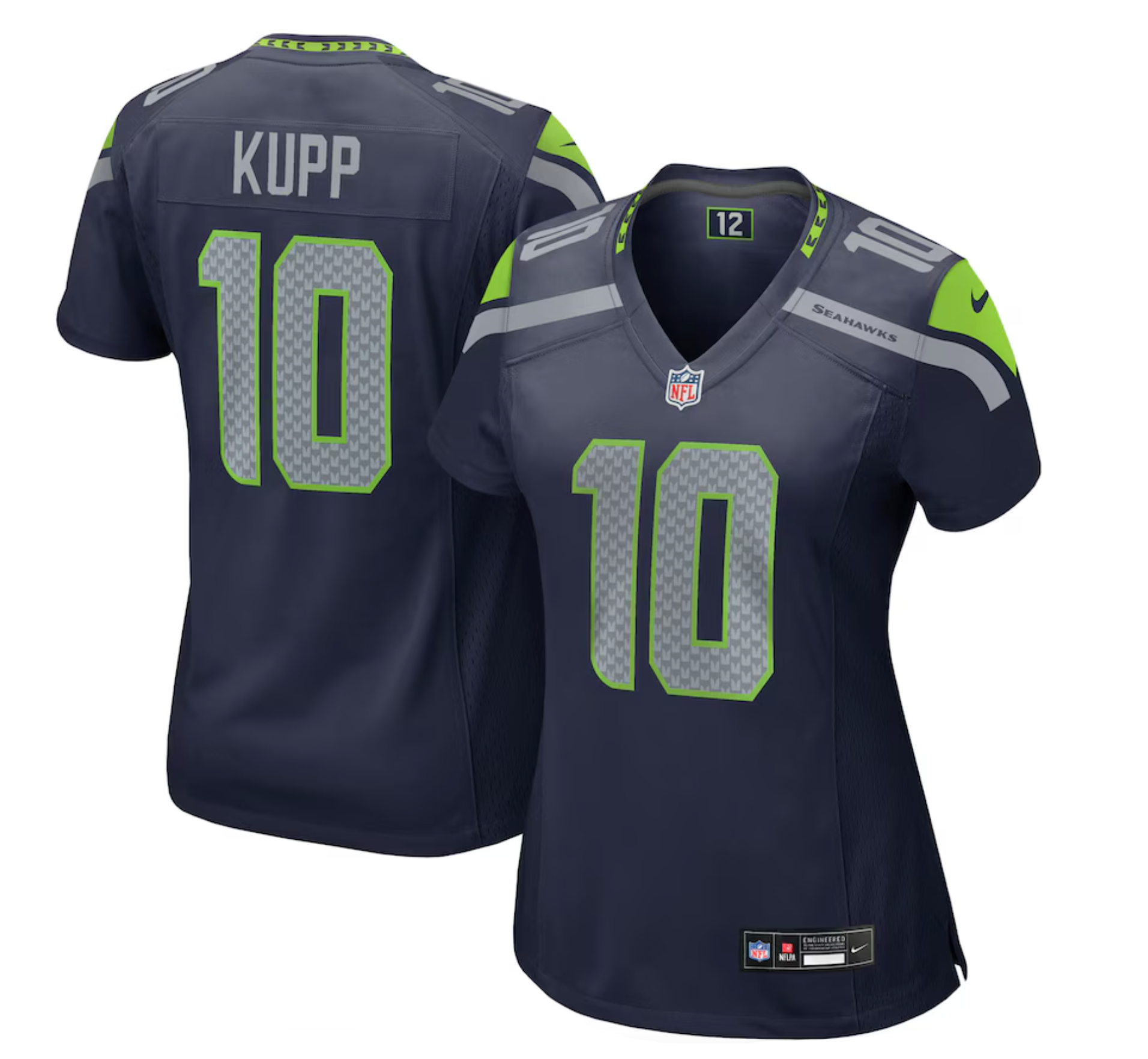 Women's Seattle Seahawks Cooper Kupp Nike College Navy Team Game Jersey