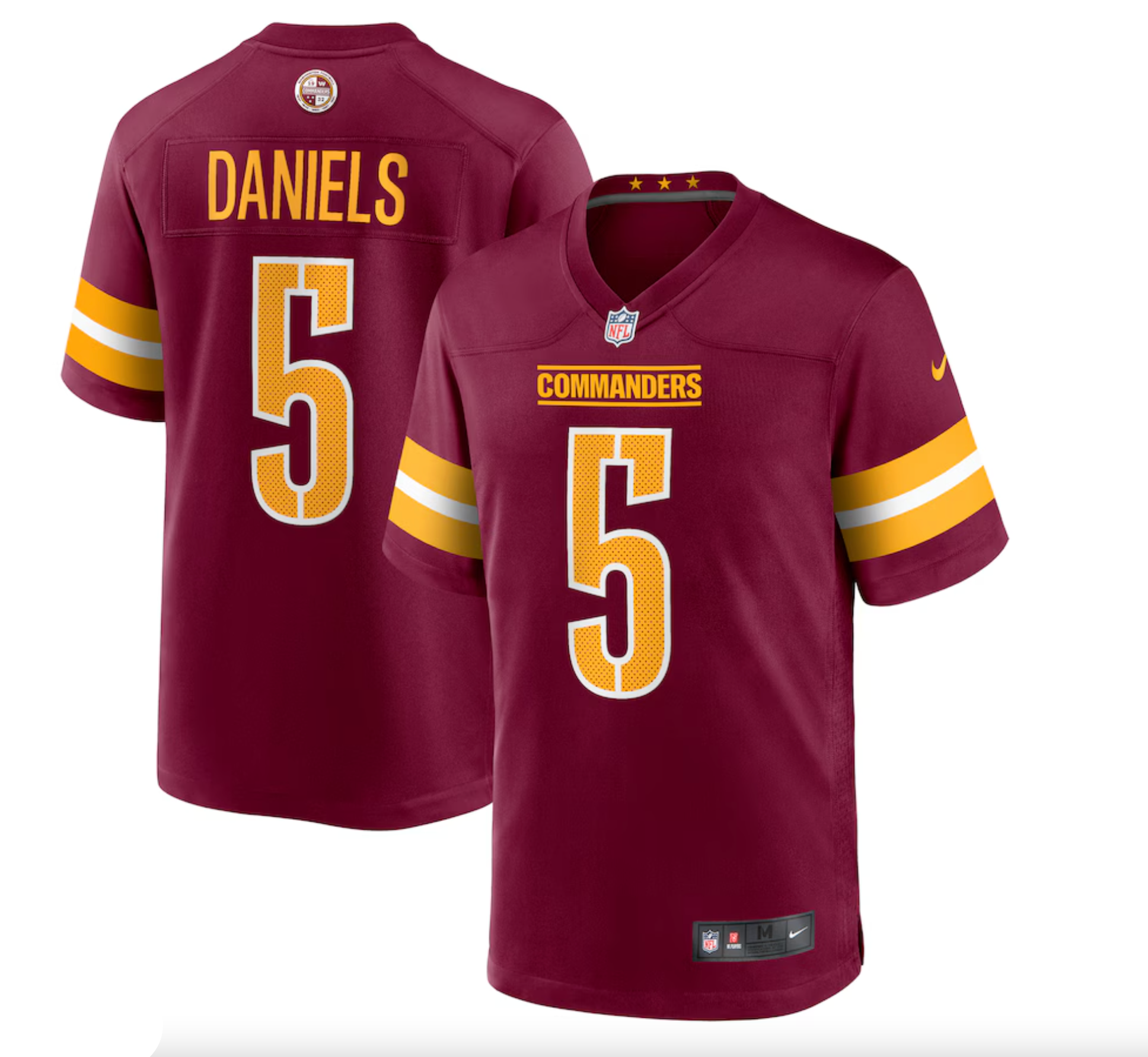 Men's Washington Commanders Jayden Daniels Nike Burgundy Player Game Jersey