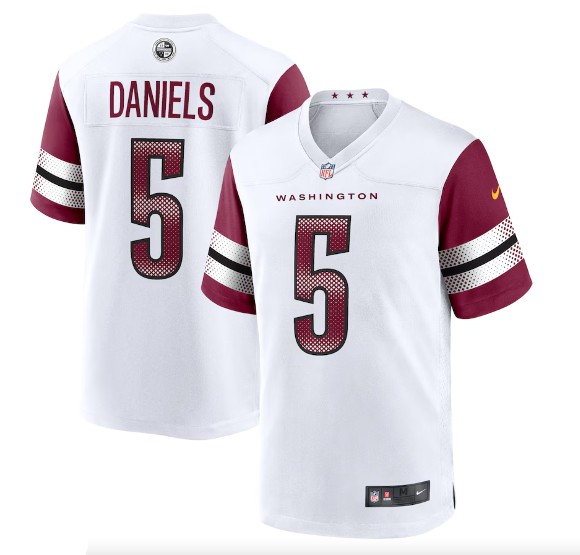 Men's Washington Commanders Jayden Daniels Nike White Player Game Jersey