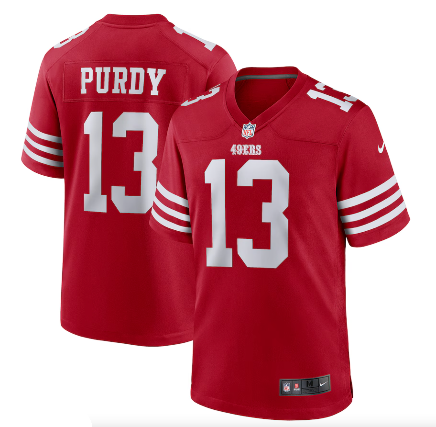 Men's San Francisco 49ers Brock Purdy Nike Scarlet Game Player Jersey