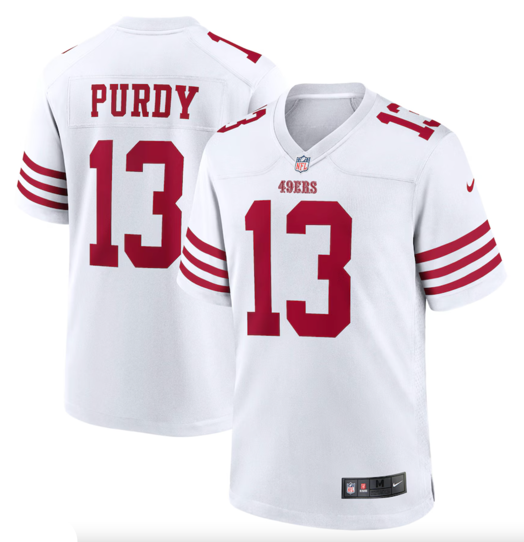 Men's San Francisco 49ers Brock Purdy Nike White Game Player Jersey