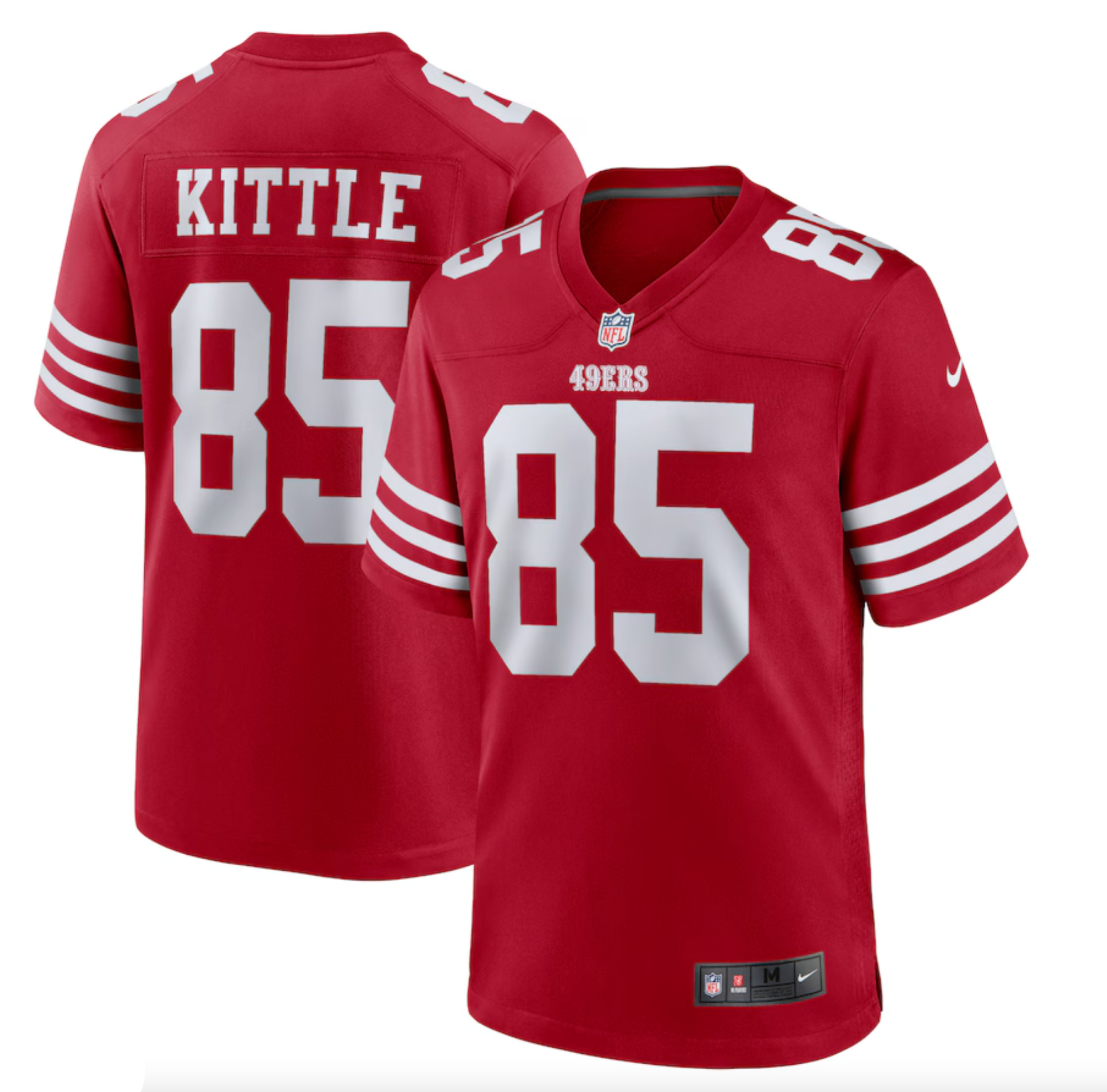 Men's San Francisco 49ers George Kittle Nike Scarlet Player Game Jersey