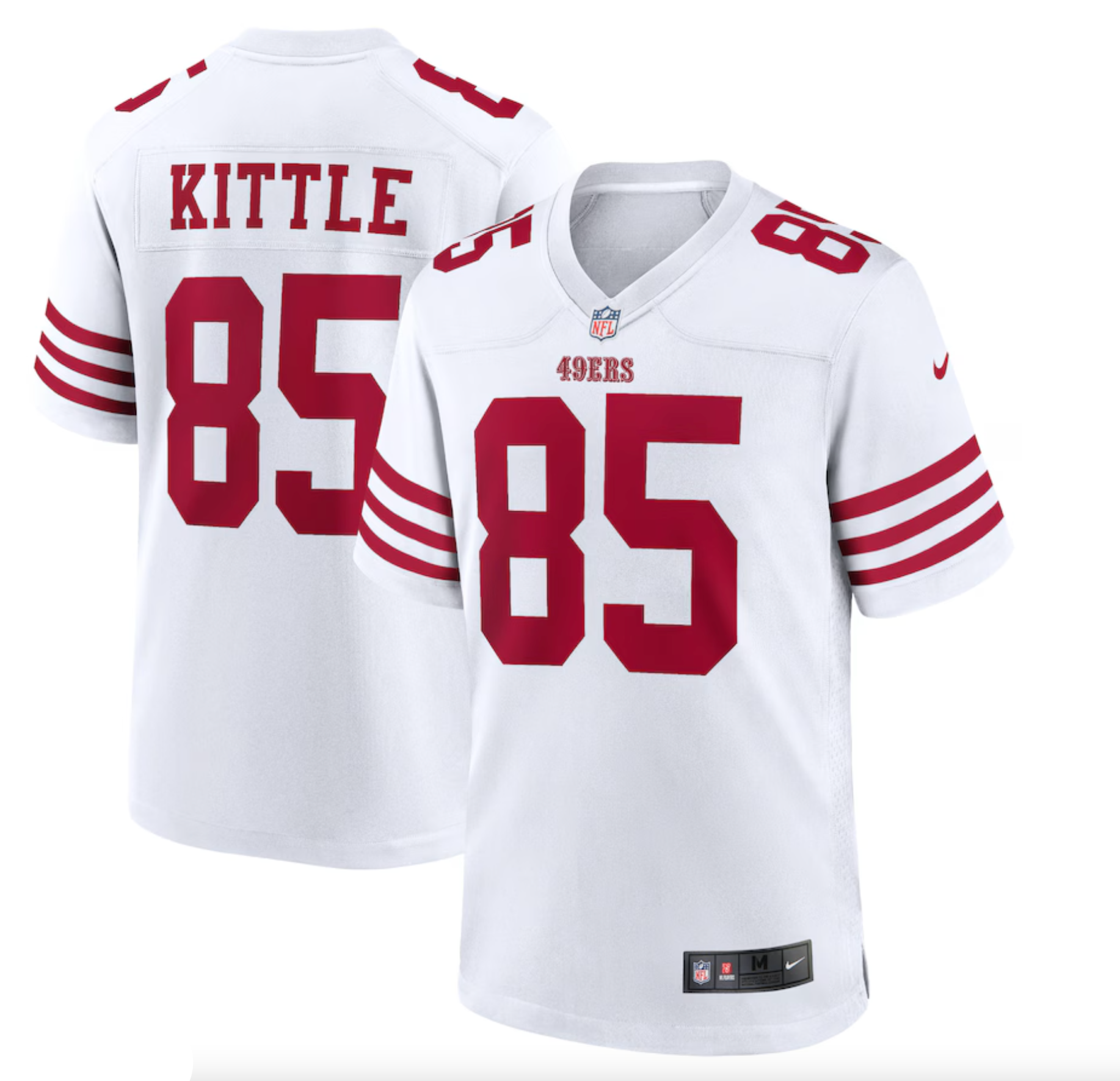 Men's San Francisco 49ers George Kittle Nike White Player Game Jersey