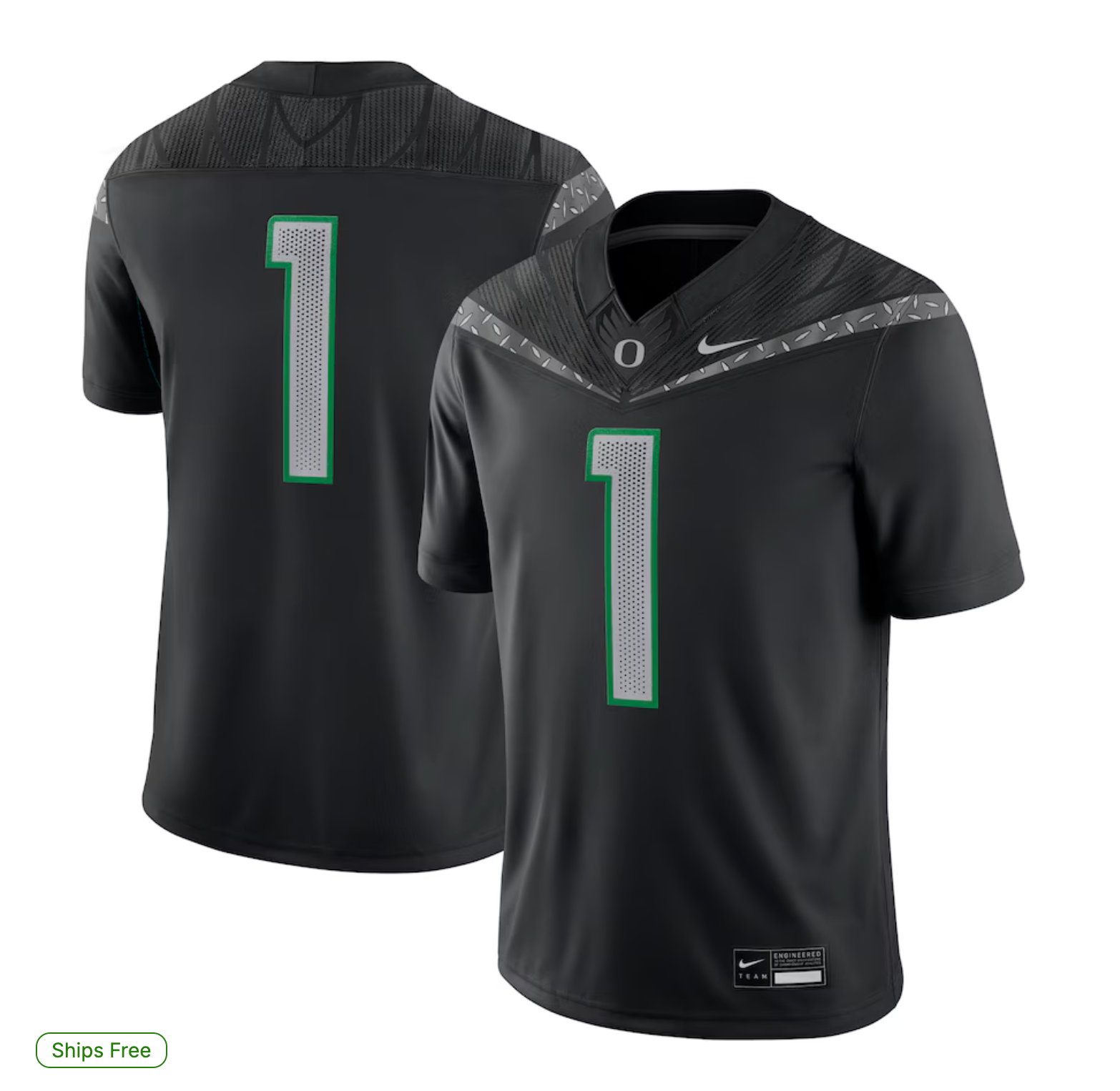 #1 Oregon Ducks Nike Game Jersey - Black