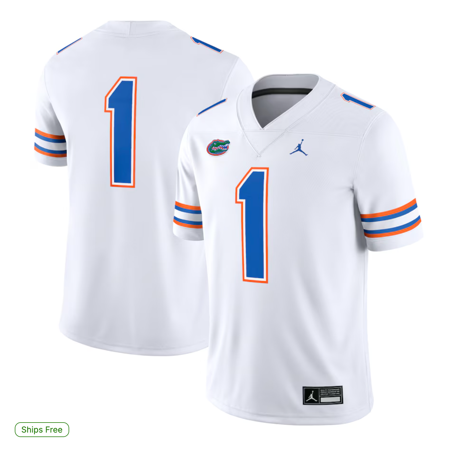 #1 Florida Gators Jordan Brand Game Jersey - White