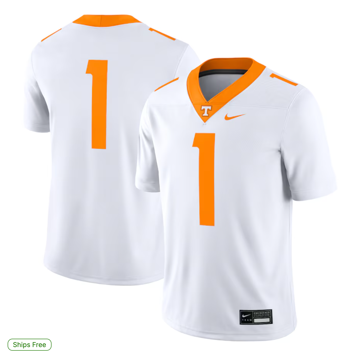 #1 Tennessee Volunteers Nike Game Jersey - White