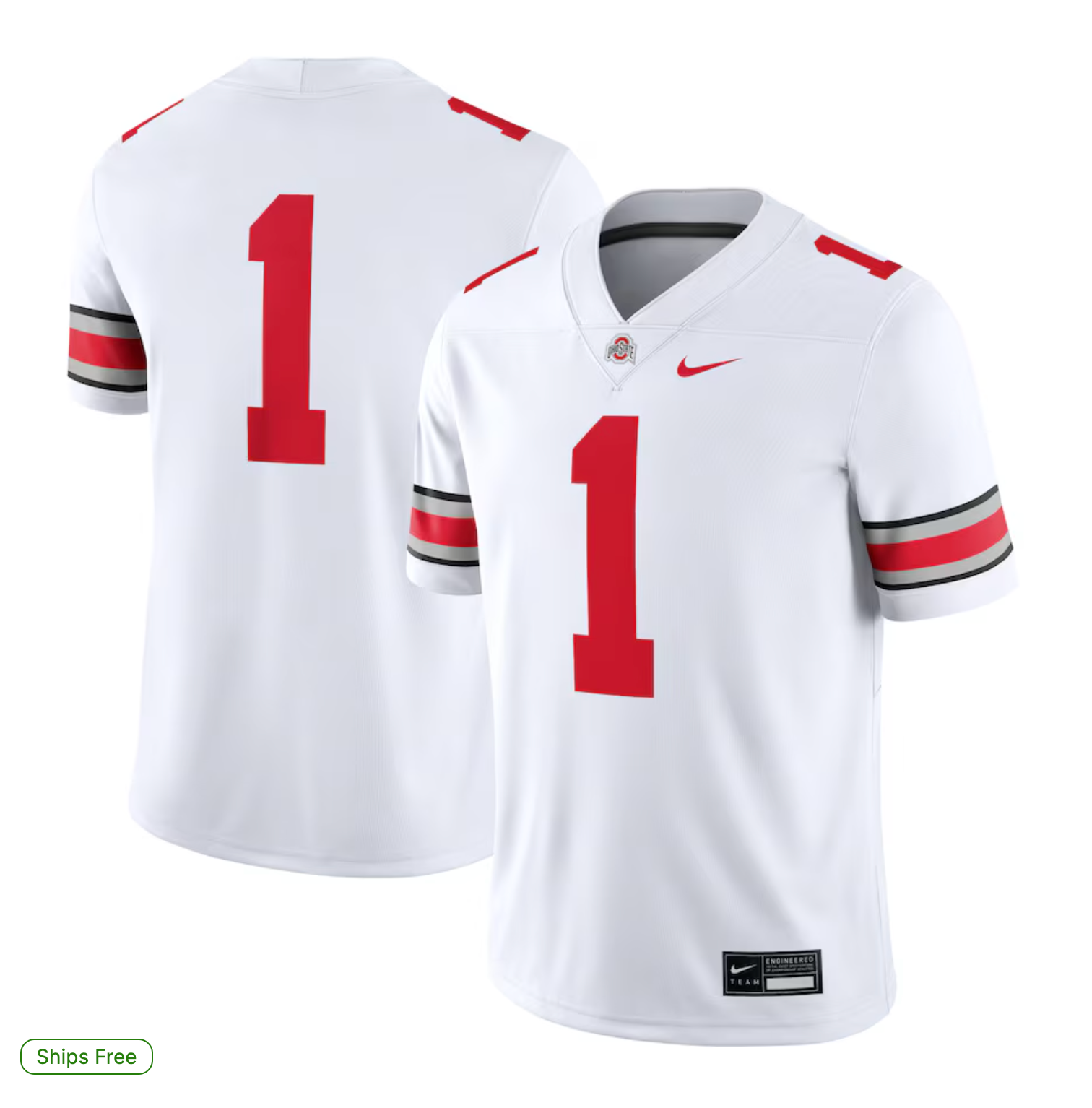 #1 Ohio State Buckeyes Nike Game Jersey - White
