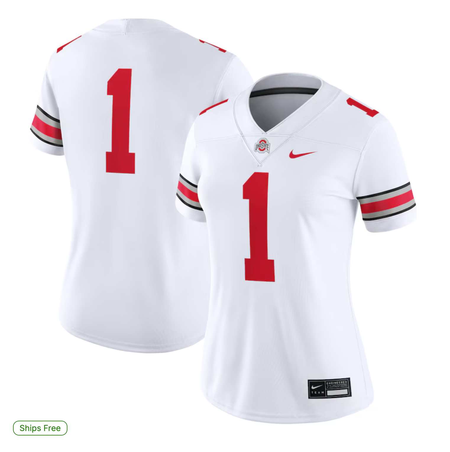 #1 Ohio State Buckeyes Nike Women's Game Jersey - White