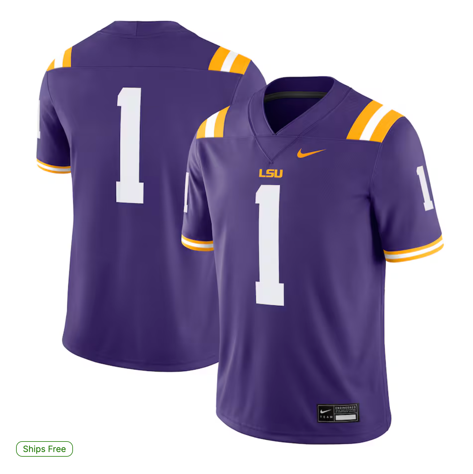 #1 LSU Tigers Nike Game Jersey - Purple