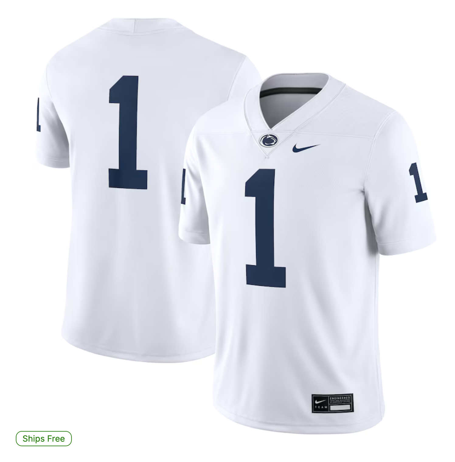 #1 Penn State Nittany Lions Nike Game Jersey - White