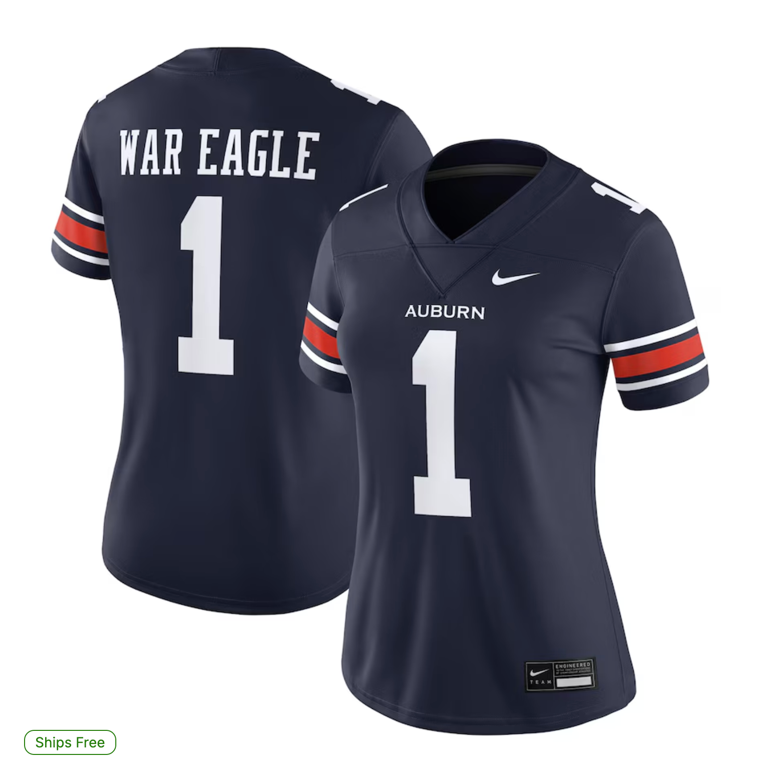 Auburn Tigers Nike Women's Home Football Game Jersey - Navy