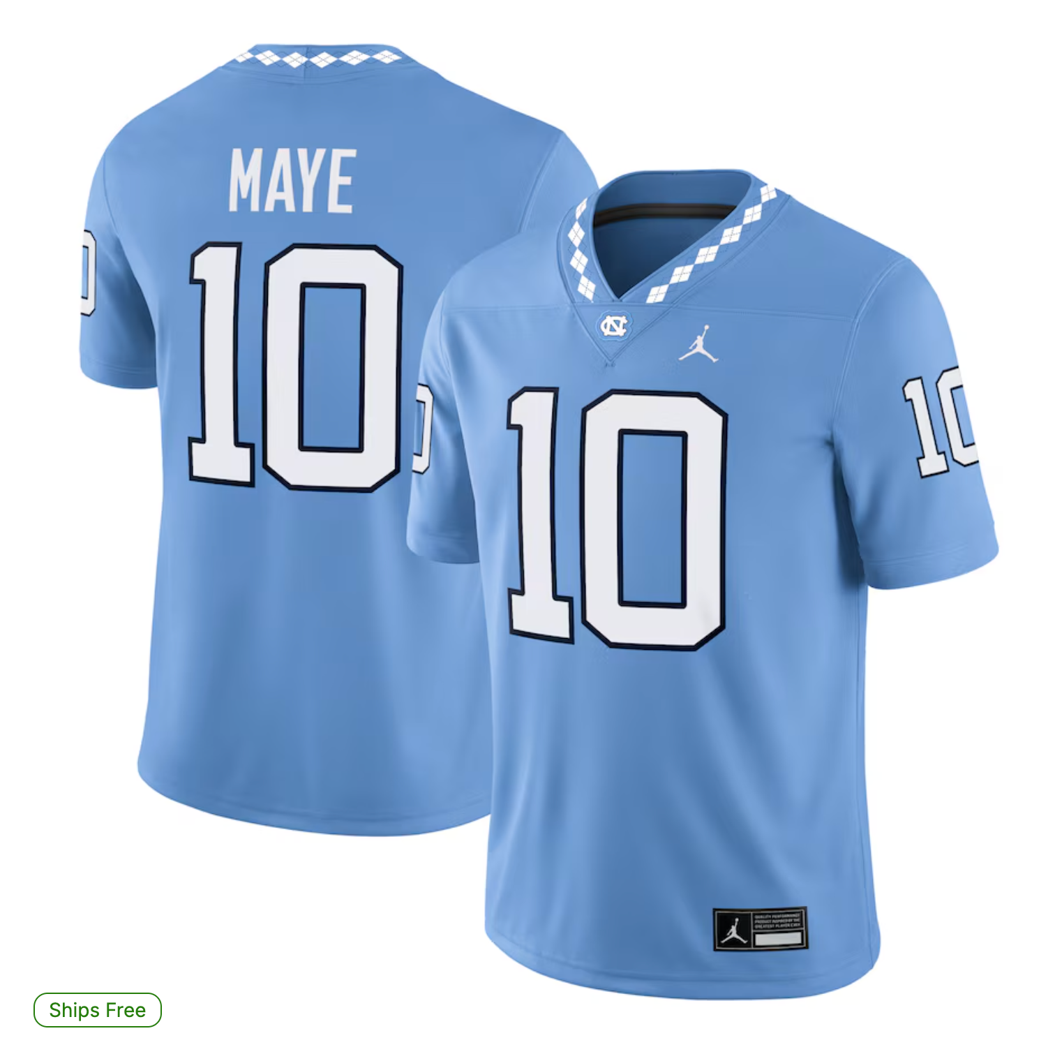 Drake Maye North Carolina Tar Heels Jordan Brand Alumni Home Game Jersey - Carolina Blue