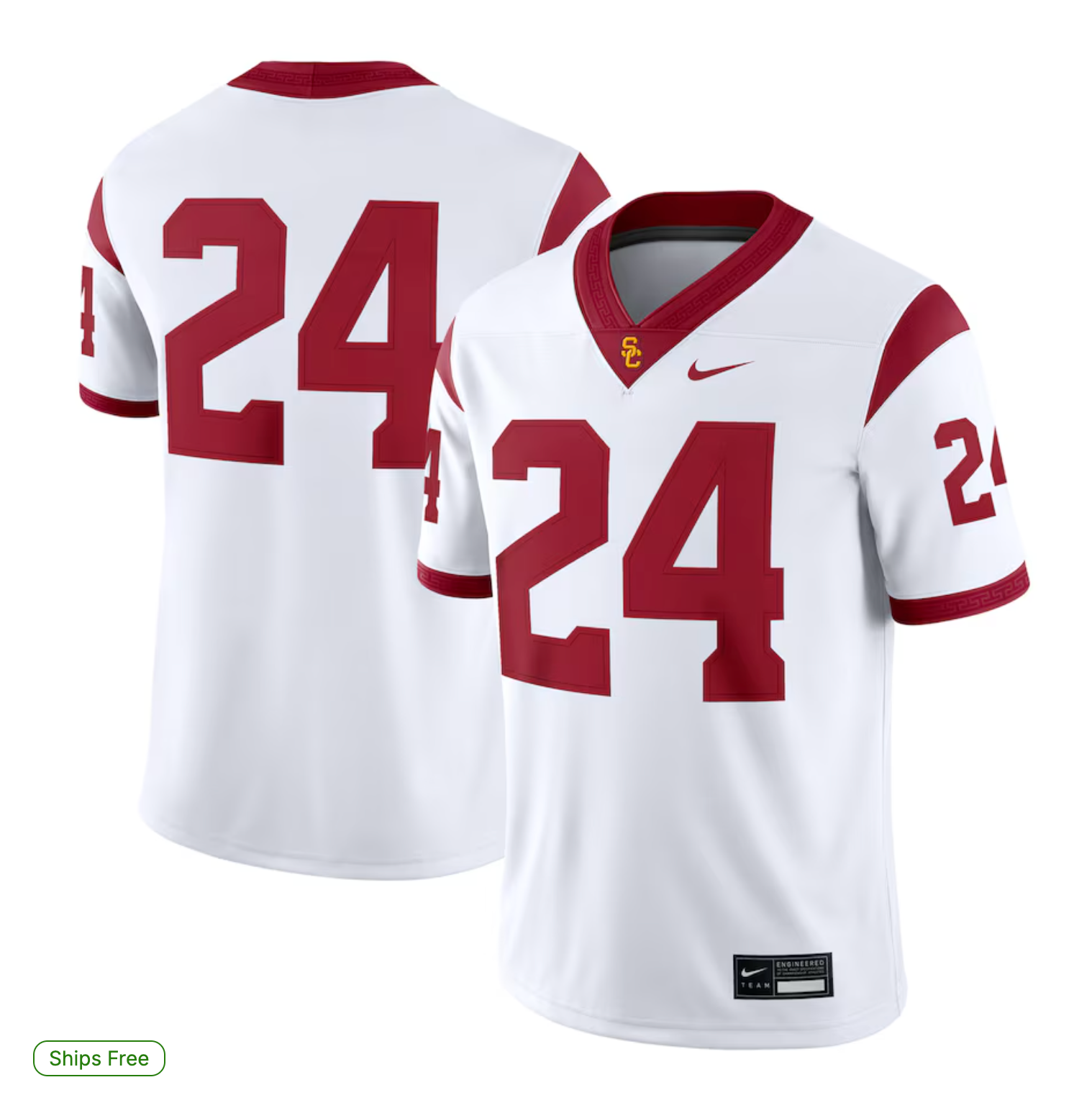 #24 USC Trojans Nike Game Jersey - White