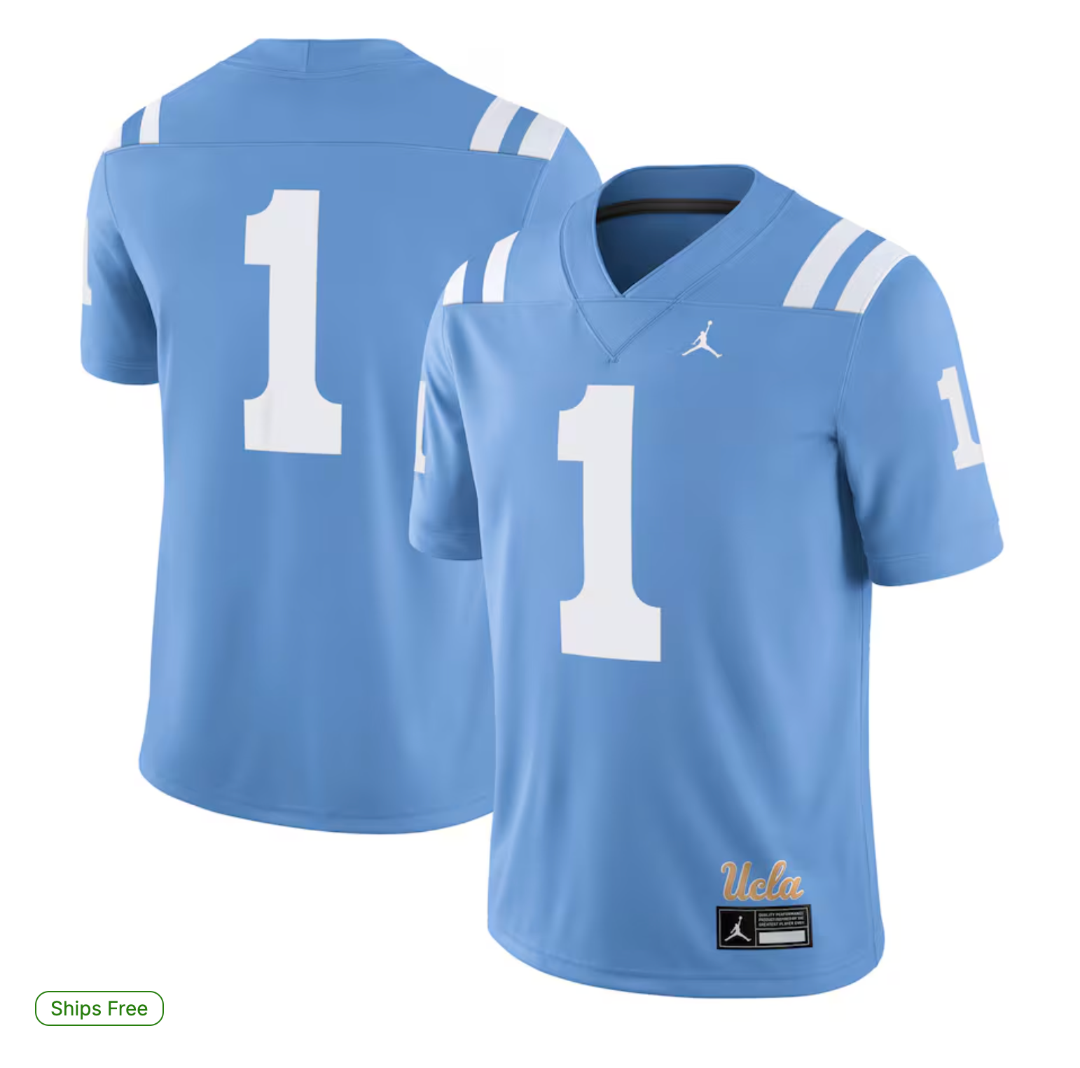 #1 UCLA Bruins Jordan Brand Alternate Game Jersey - Light Blue