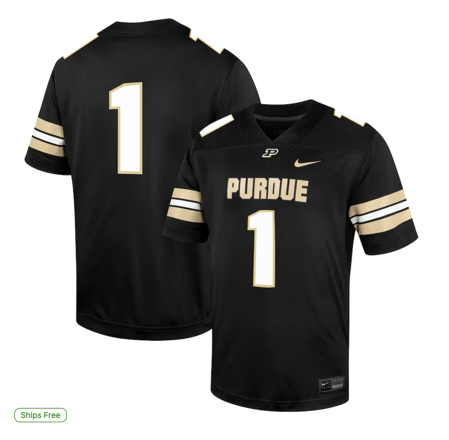 #1 Purdue Boilermakers Nike Untouchable Football Jersey – Black