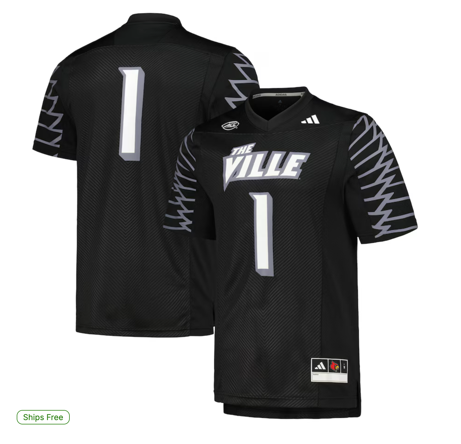 #1 Louisville Cardinals adidas 2023 Premier Jersey - Black