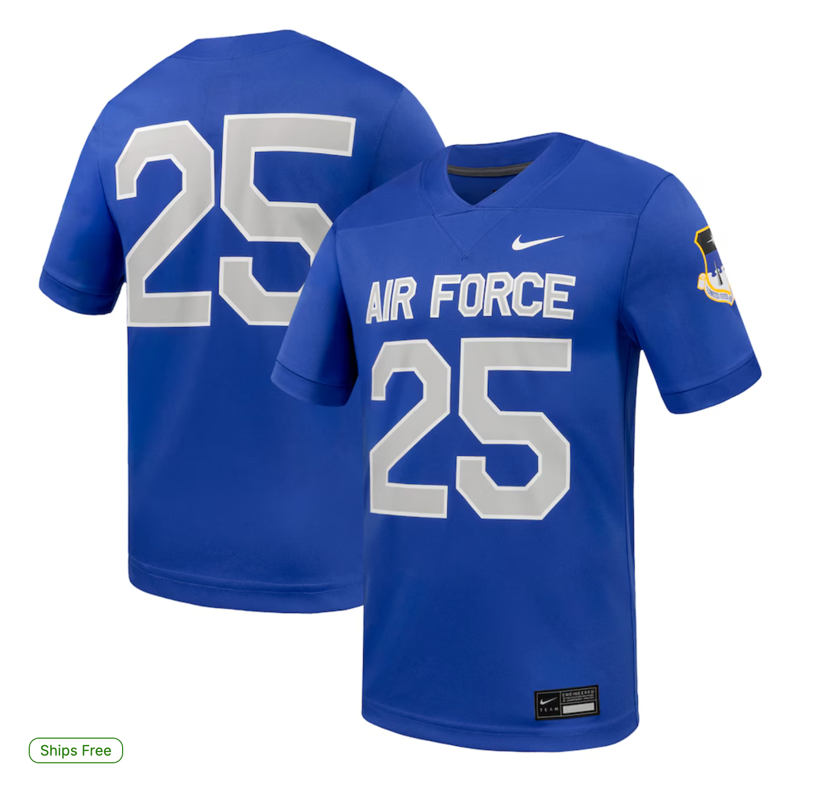 25# Air Force Falcons Nike Untouchable Replica Game Jersey - Royal