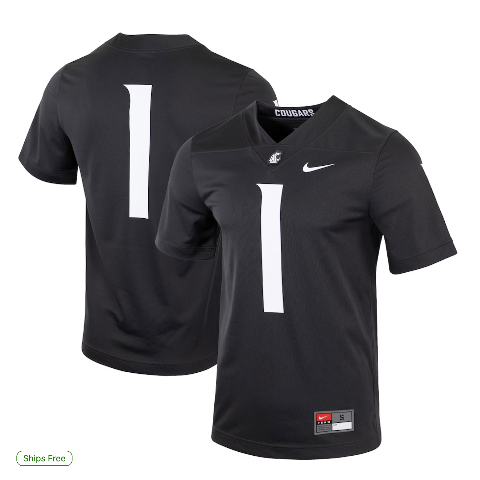 #1 Washington State Cougars Nike Untouchable Football Jersey - Charcoal