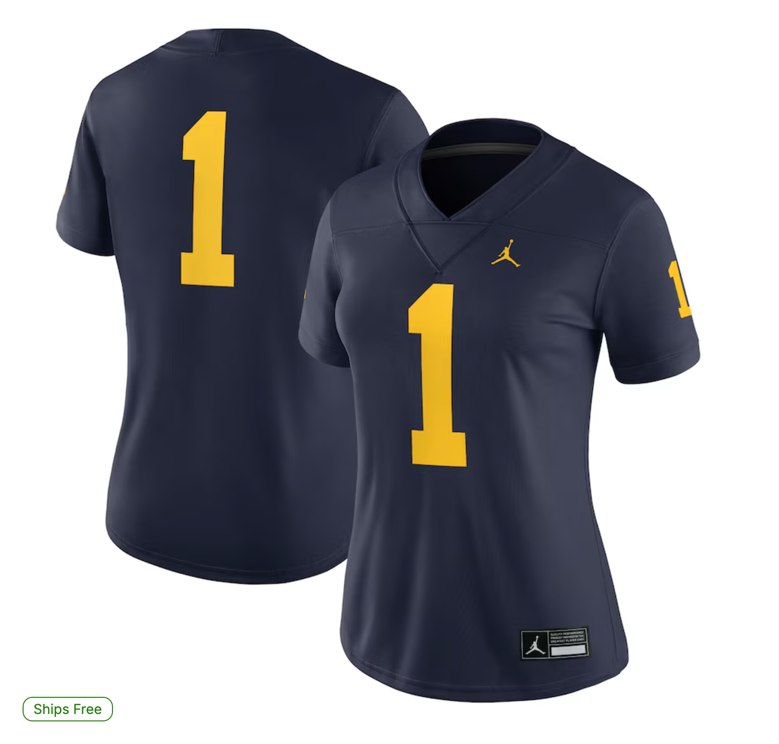 #1 Michigan Wolverines Jordan Brand Women's Game Jersey - Navy
