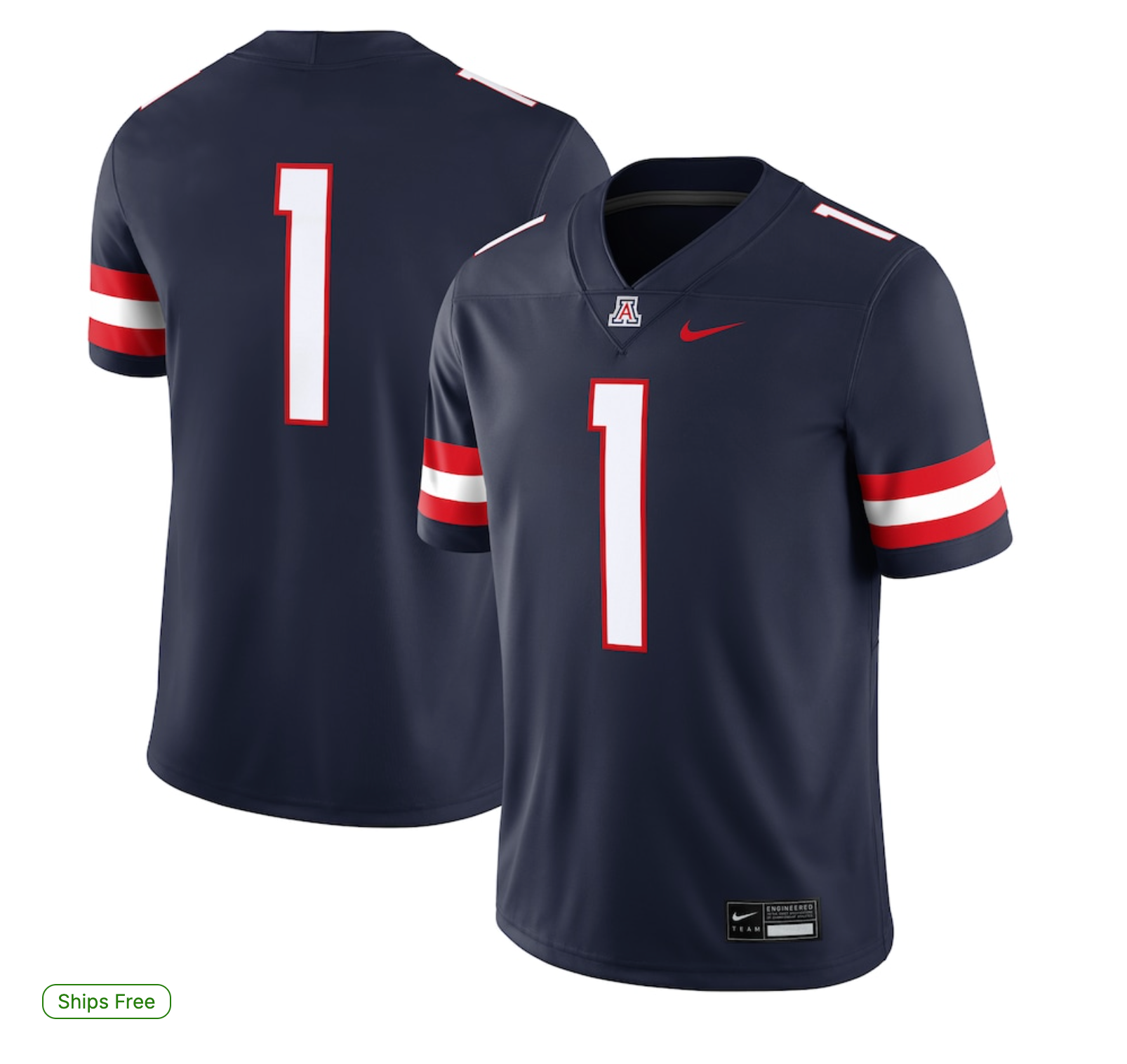 #1 Arizona Wildcats Nike Game Jersey - Navy