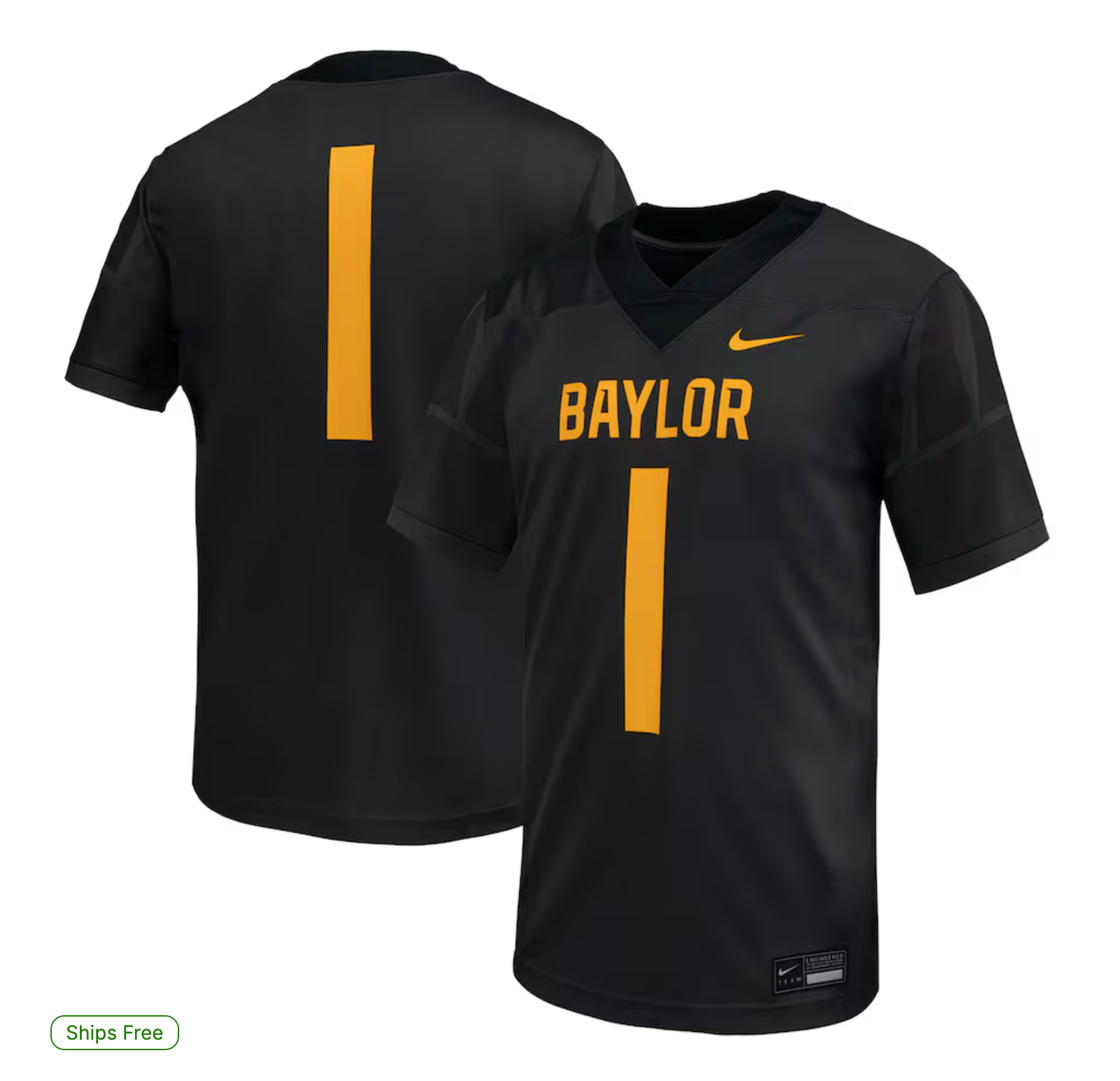Baylor Bears Nike Untouchable Replica Football Jersey - Anthracite