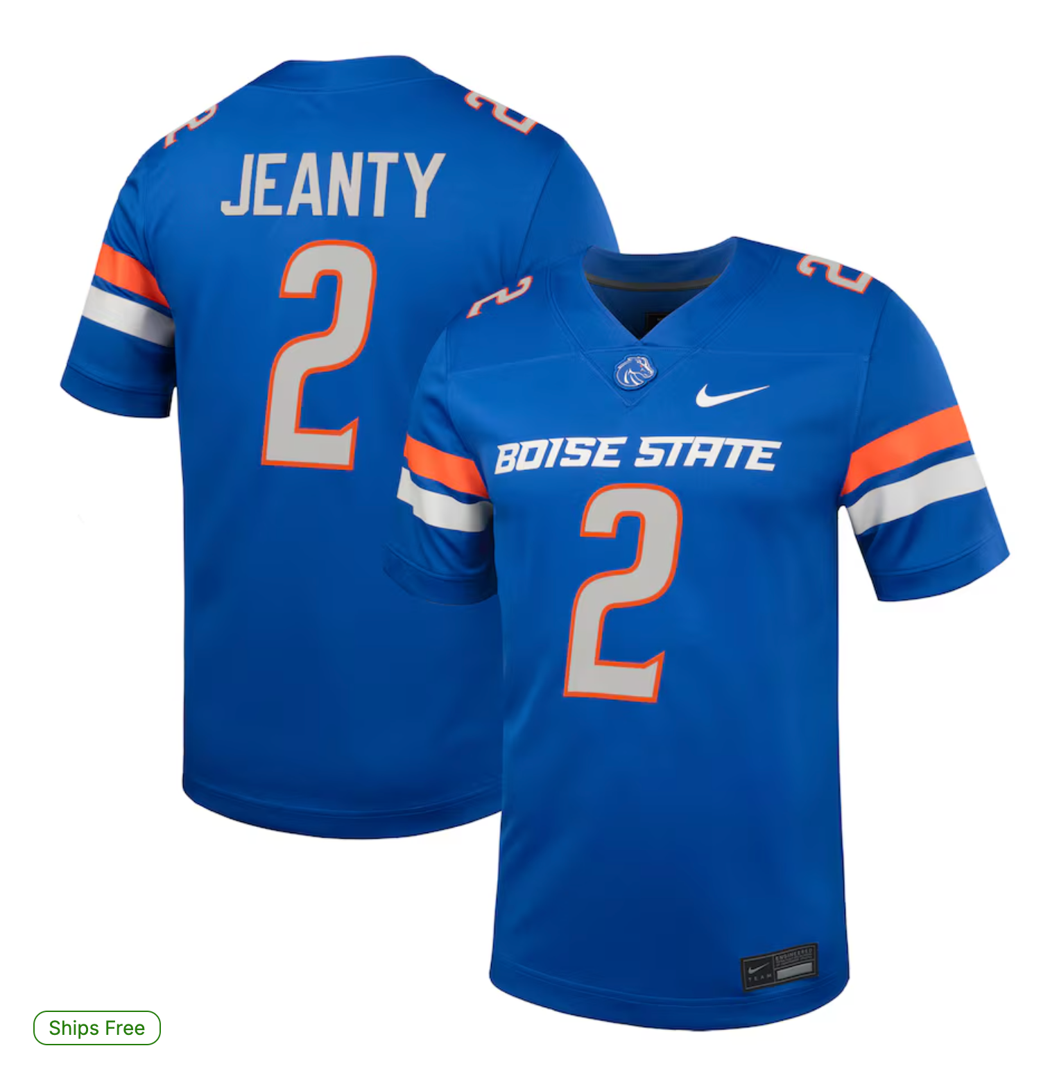 Ashton Jeanty Boise State Broncos Nike NIL Football Game Jersey - Royal