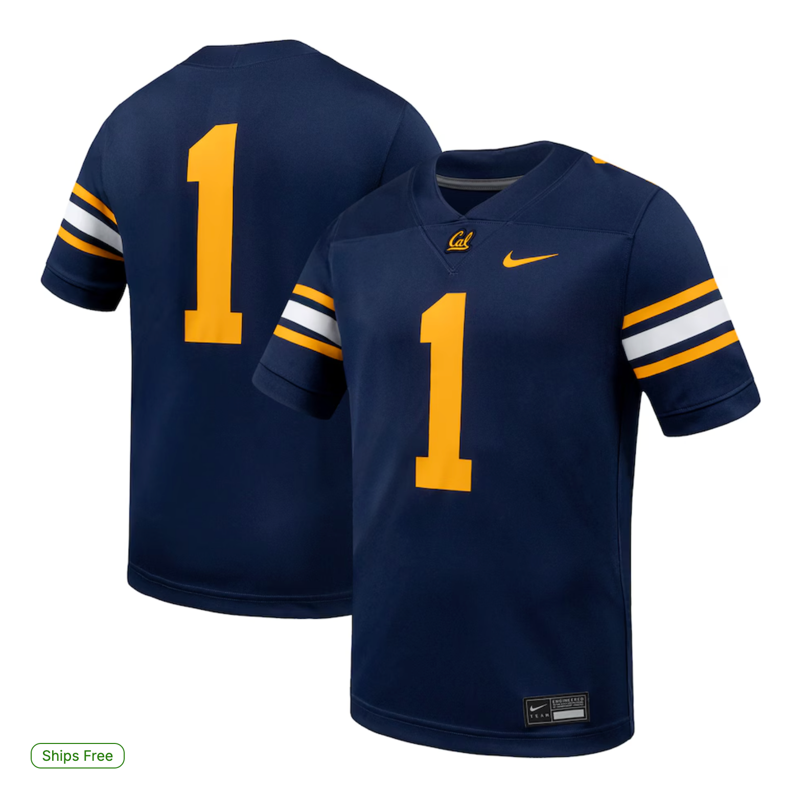1# Cal Bears Nike Untouchable Replica Game Jersey - Navy