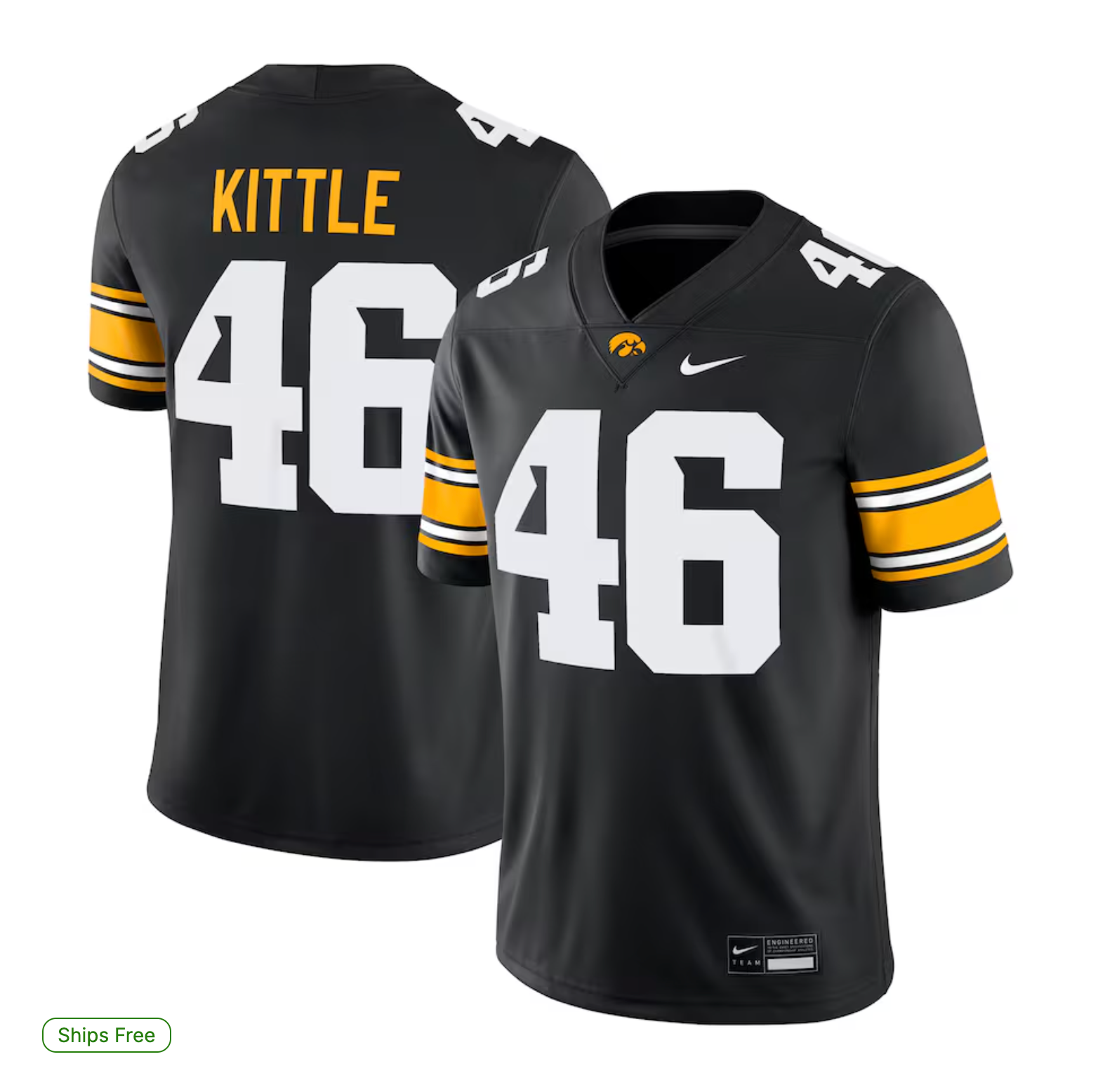 George Kittle #46 Iowa Hawkeyes Nike Alumni Player Game Jersey - Black